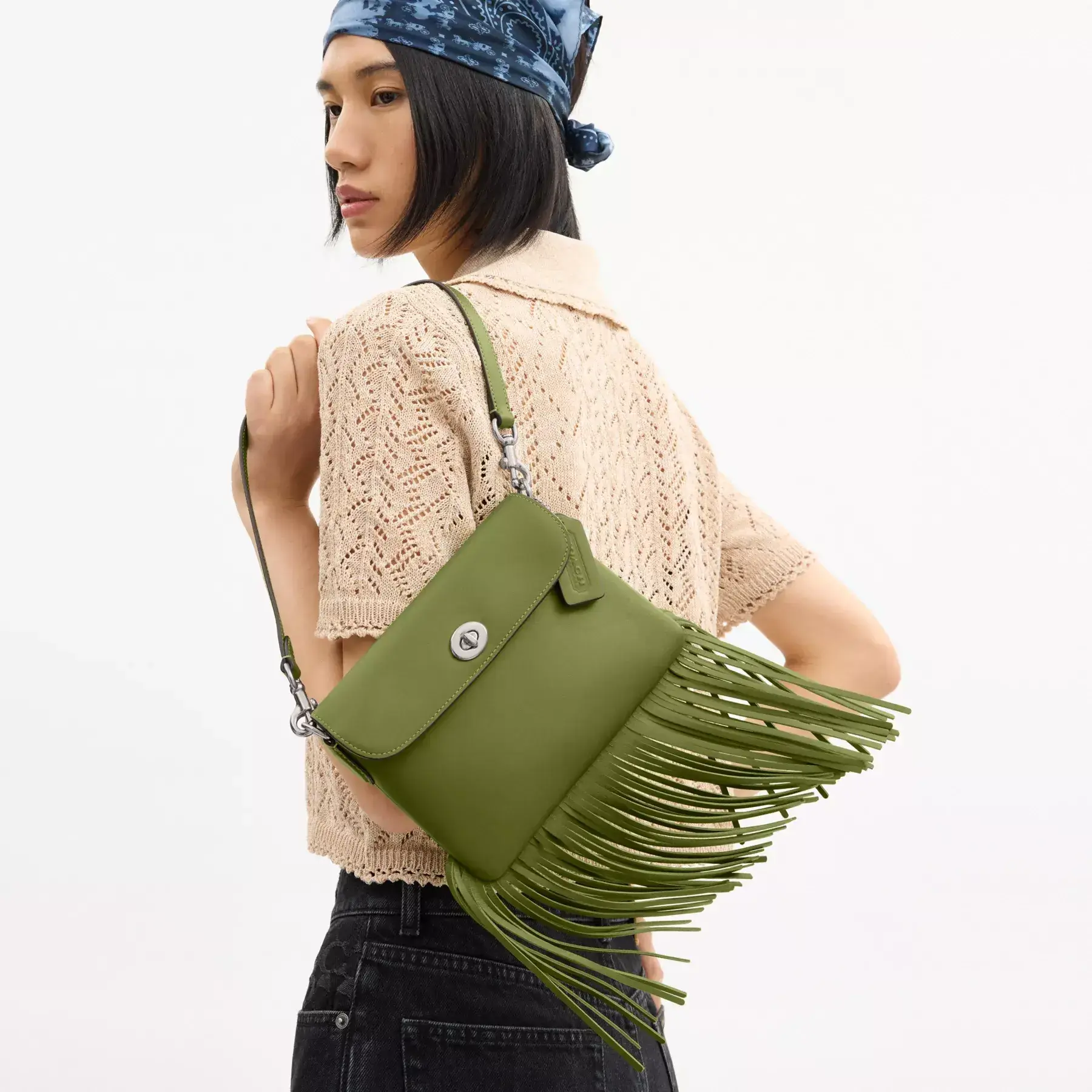 1964 Fringe Bag Dark Lime 1964 Fringe Bag Dark Lime