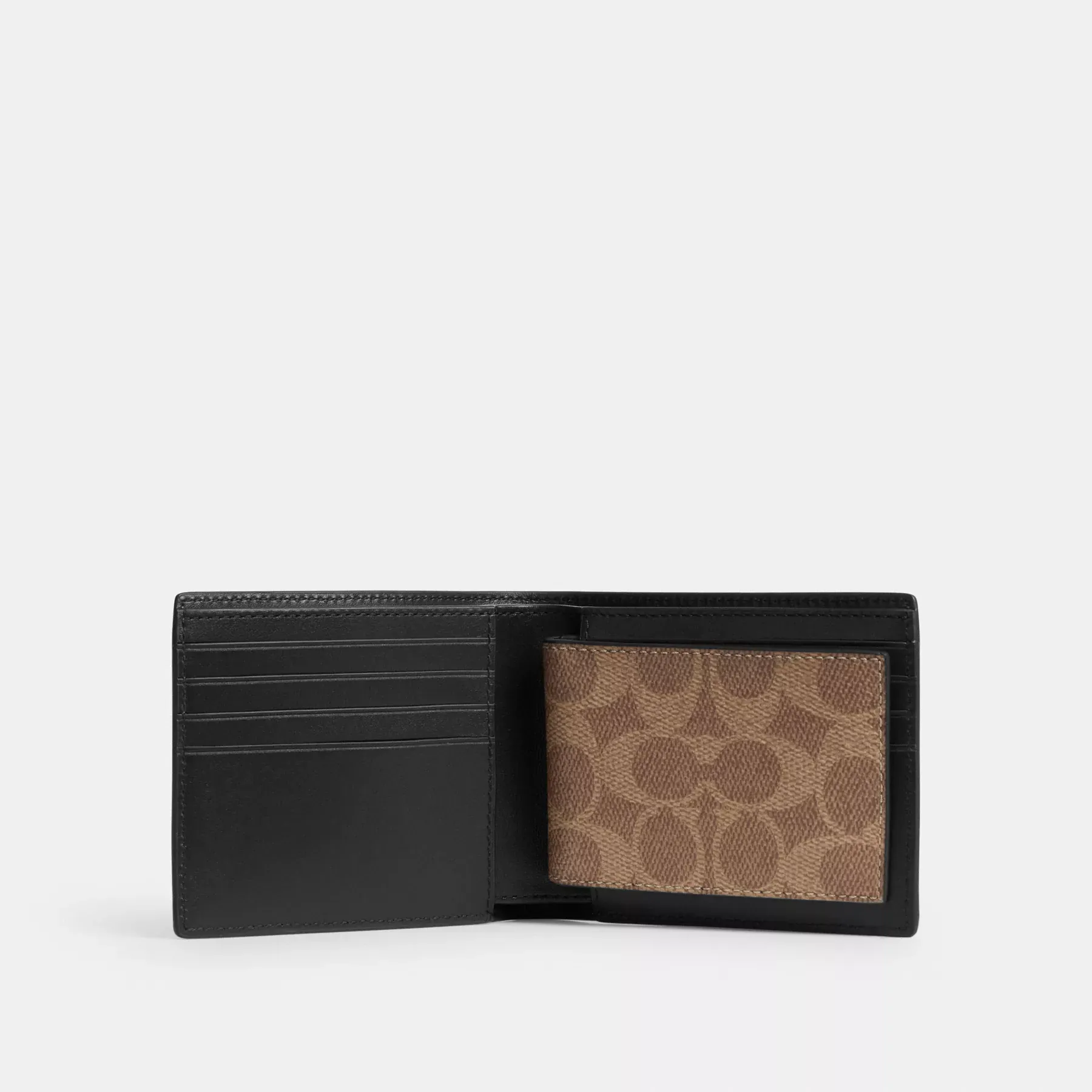 3-In-1 Wallet In Signature Canvas With Coach Graphic Tan Multi 3-In-1 Wallet In Signature Canvas With Coach Graphic Tan Multi