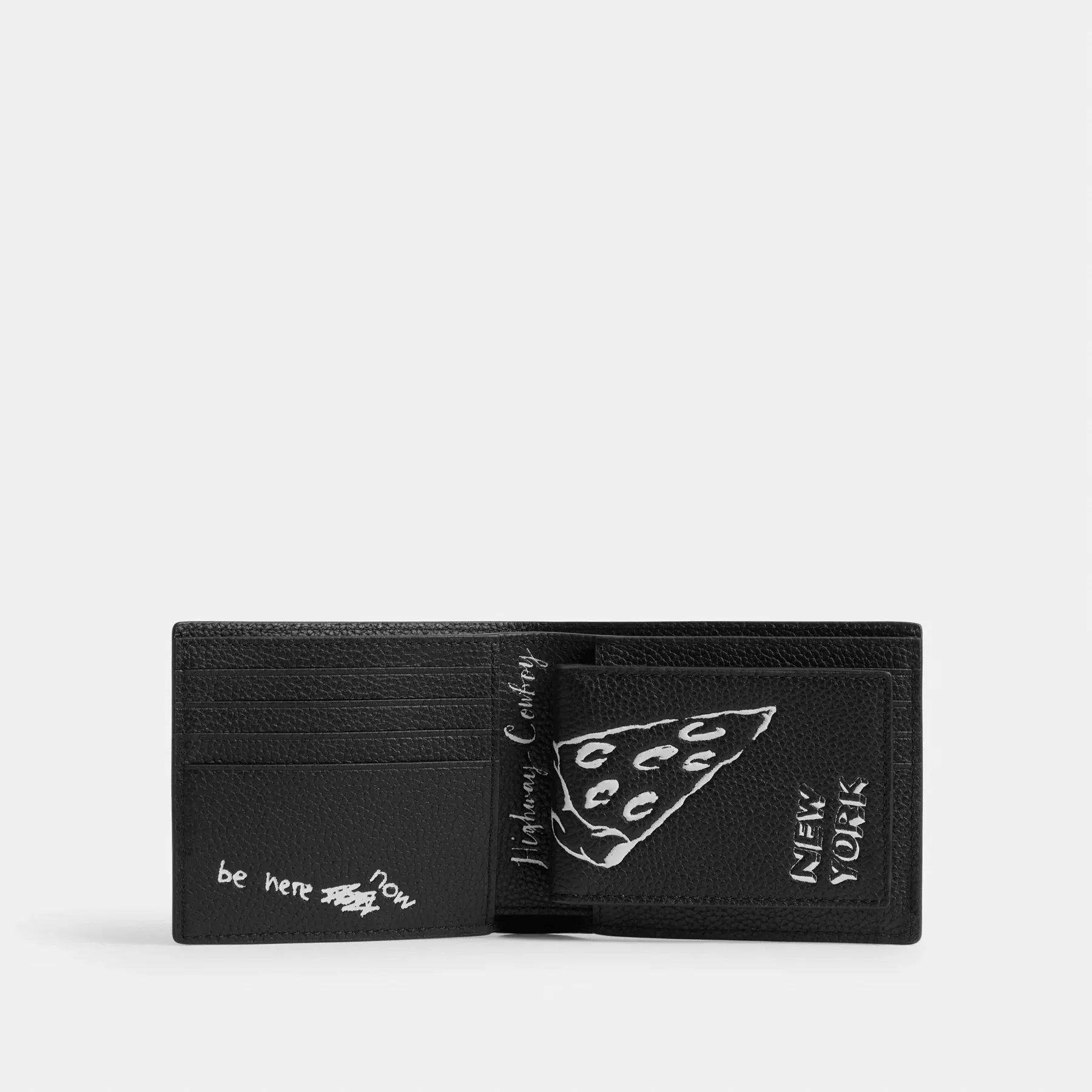 3-In-1 Wallet With Sketch Print Black Multi 3-In-1 Wallet With Sketch Print Black Multi