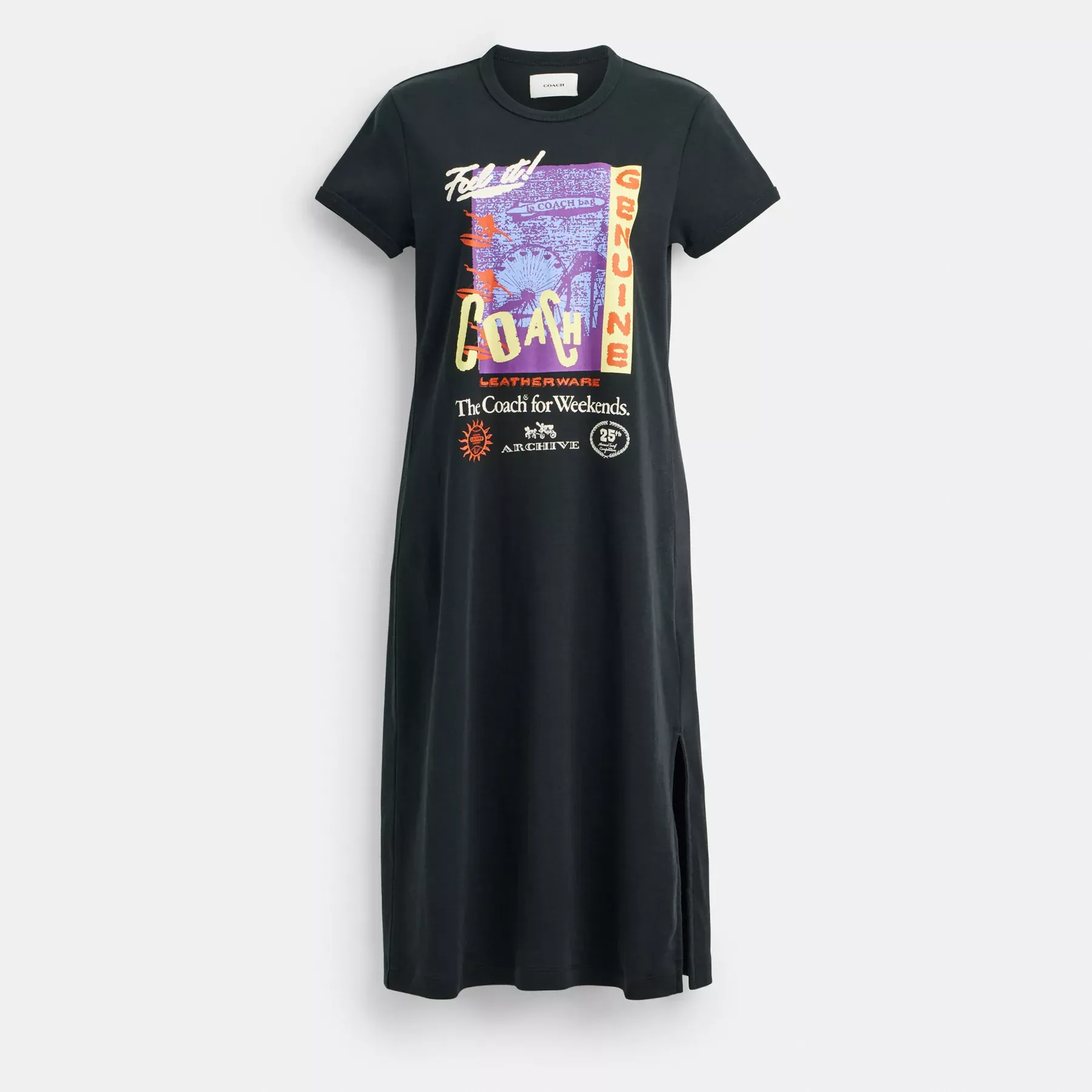 90s Fit T-Shirt Dress Black