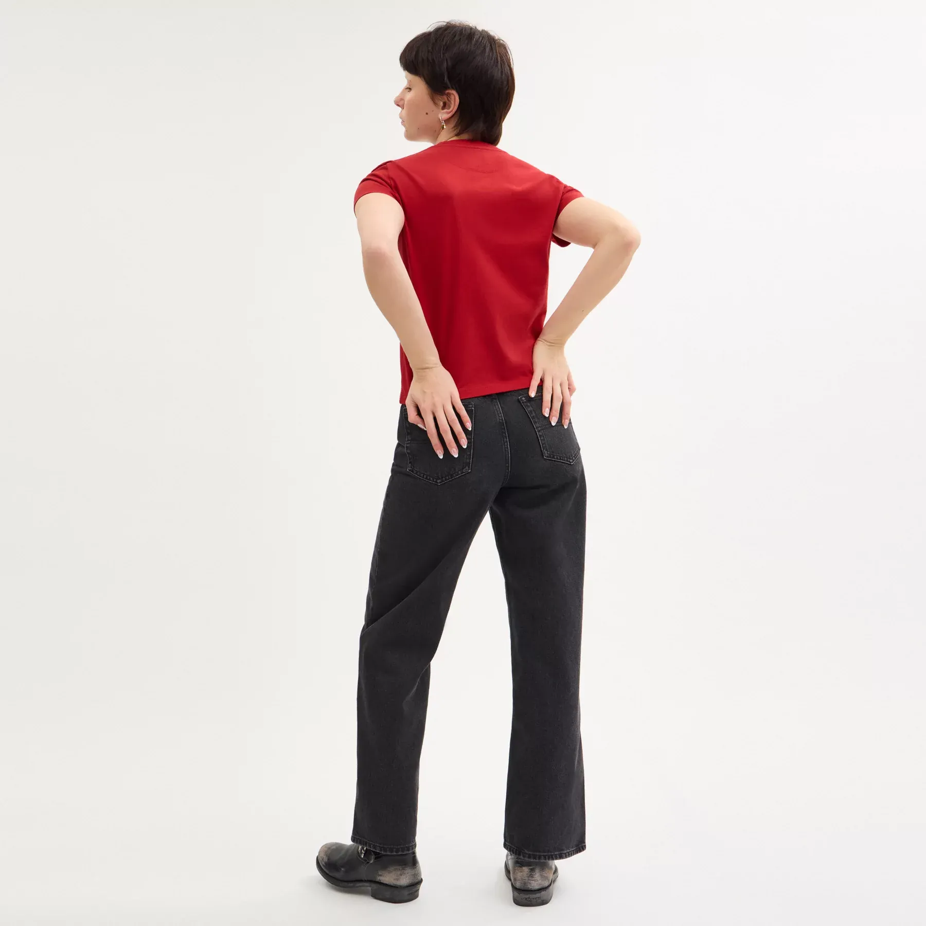 90s Heart T-Shirt In Organic Cotton Red 90s Heart T-Shirt In Organic Cotton Red