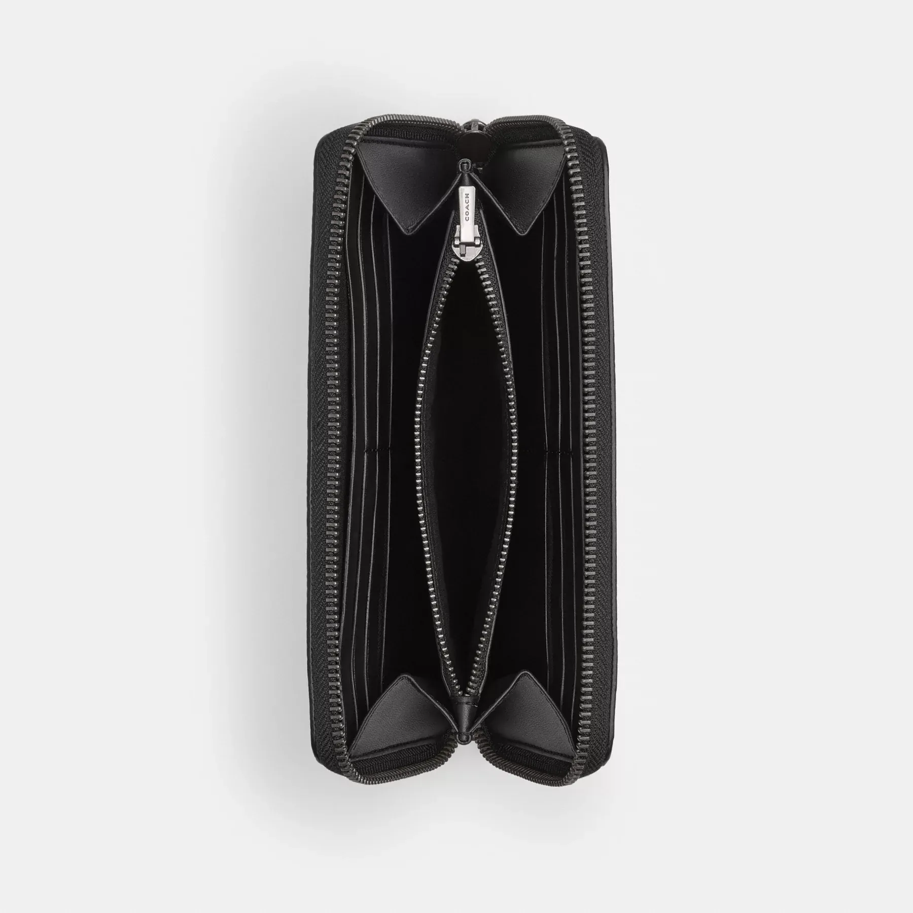 Accordion Wallet In Signature Canvas With Patches Charcoal Multi