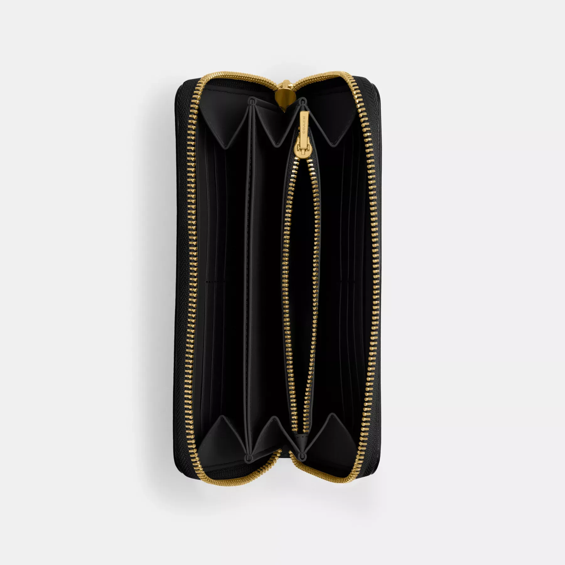 Accordion Zip Wallet Black