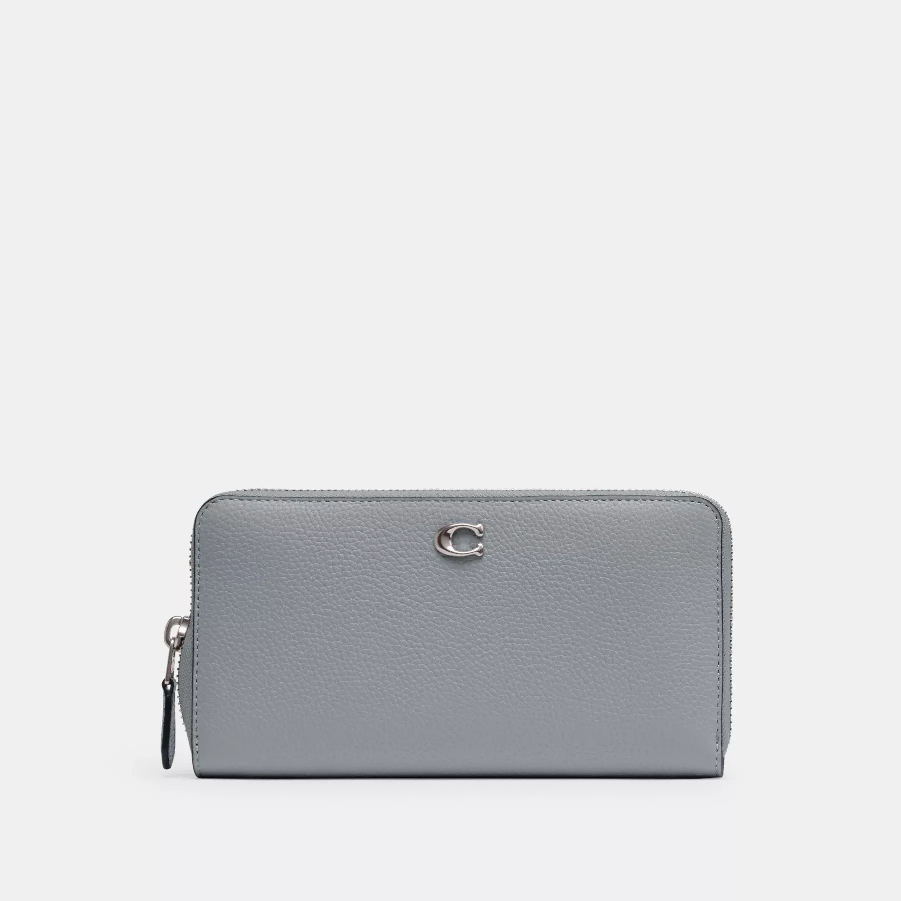 Accordion Zip Wallet Grey Blue