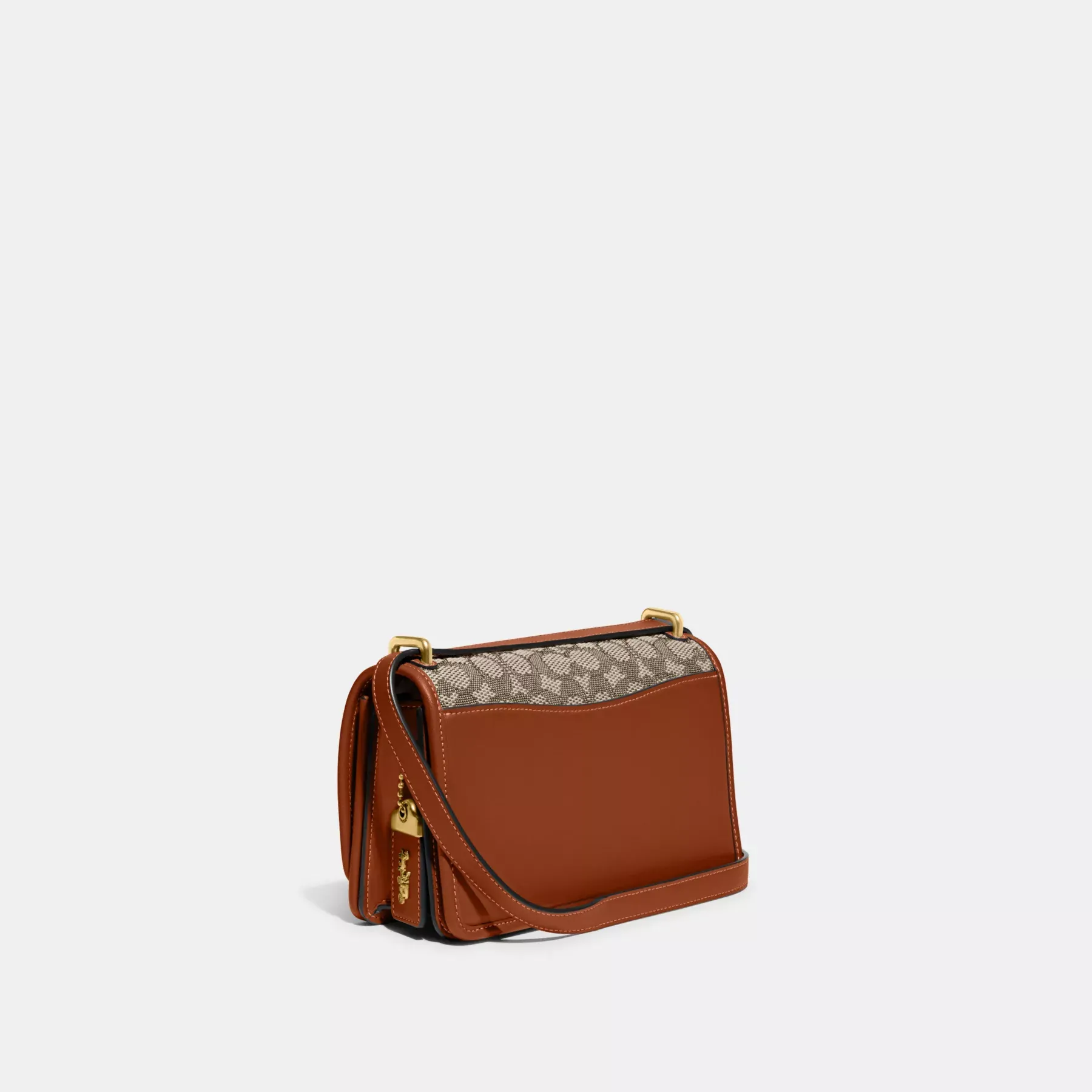 Bandit Shoulder Bag In Signature Textile Jacquard Cocoa Burnished Amb