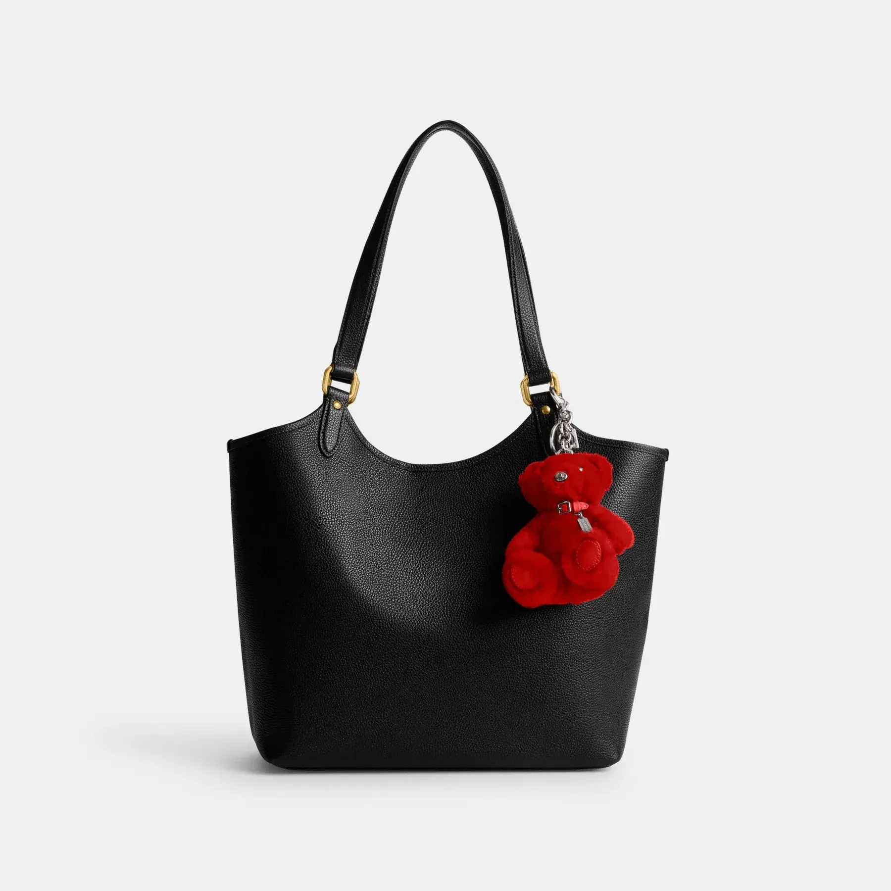 Bear Bag Charm In Signature Shearling Sport Red Multi
