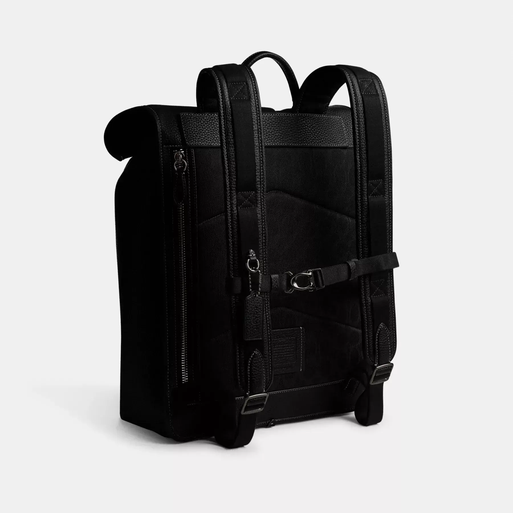 Beck Roll Top Backpack Black