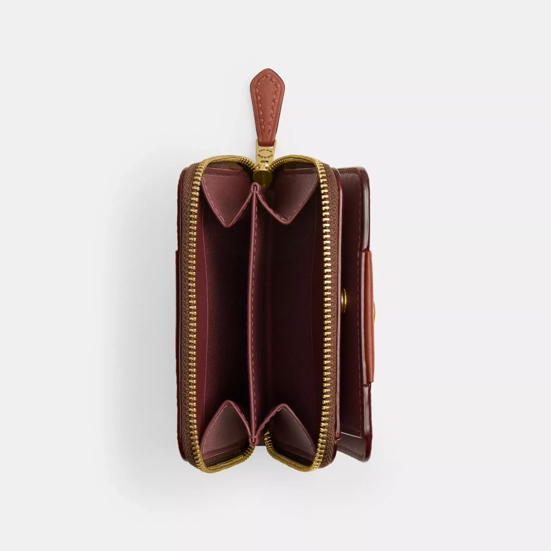 Billfold Wallet In Colorblock Signature Canvas Tan Caramel
