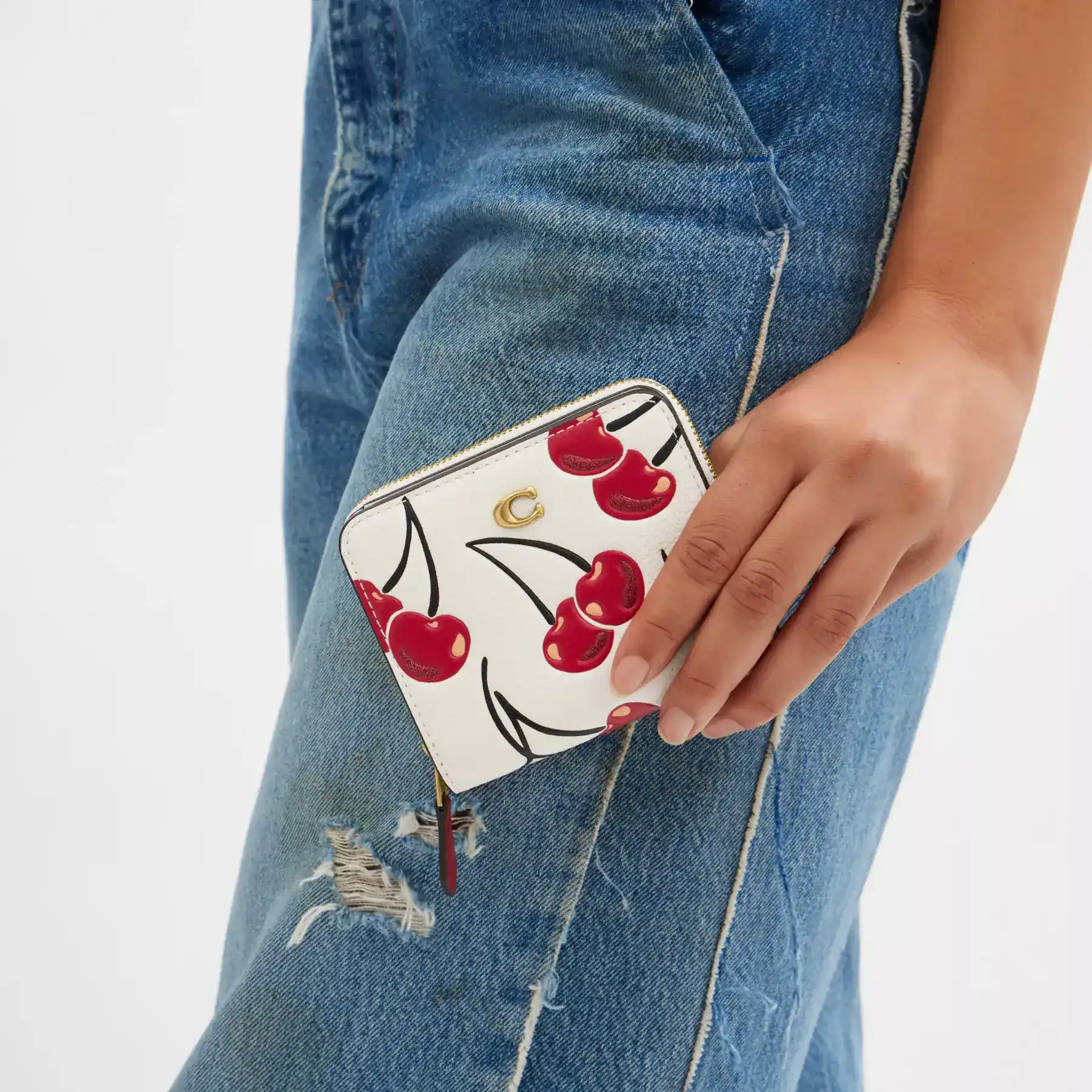 Billfold Wallet With Cherry Print Chalk Multi Billfold Wallet With Cherry Print Chalk Multi