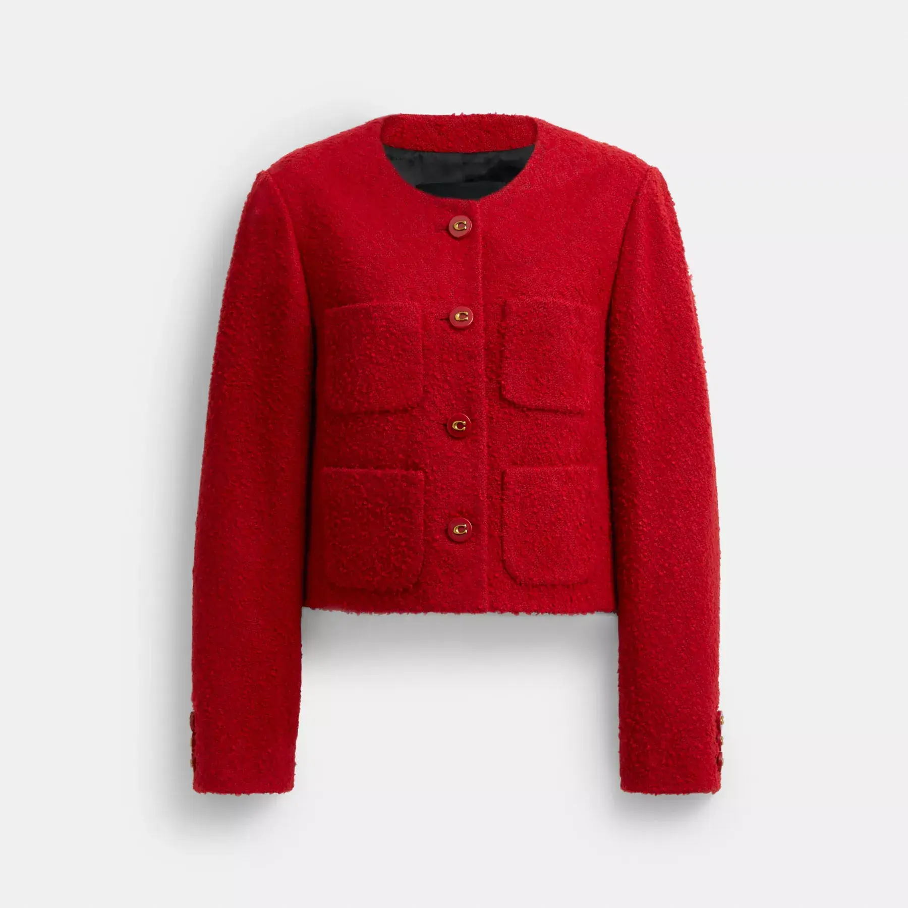 Boucle Jacket Red