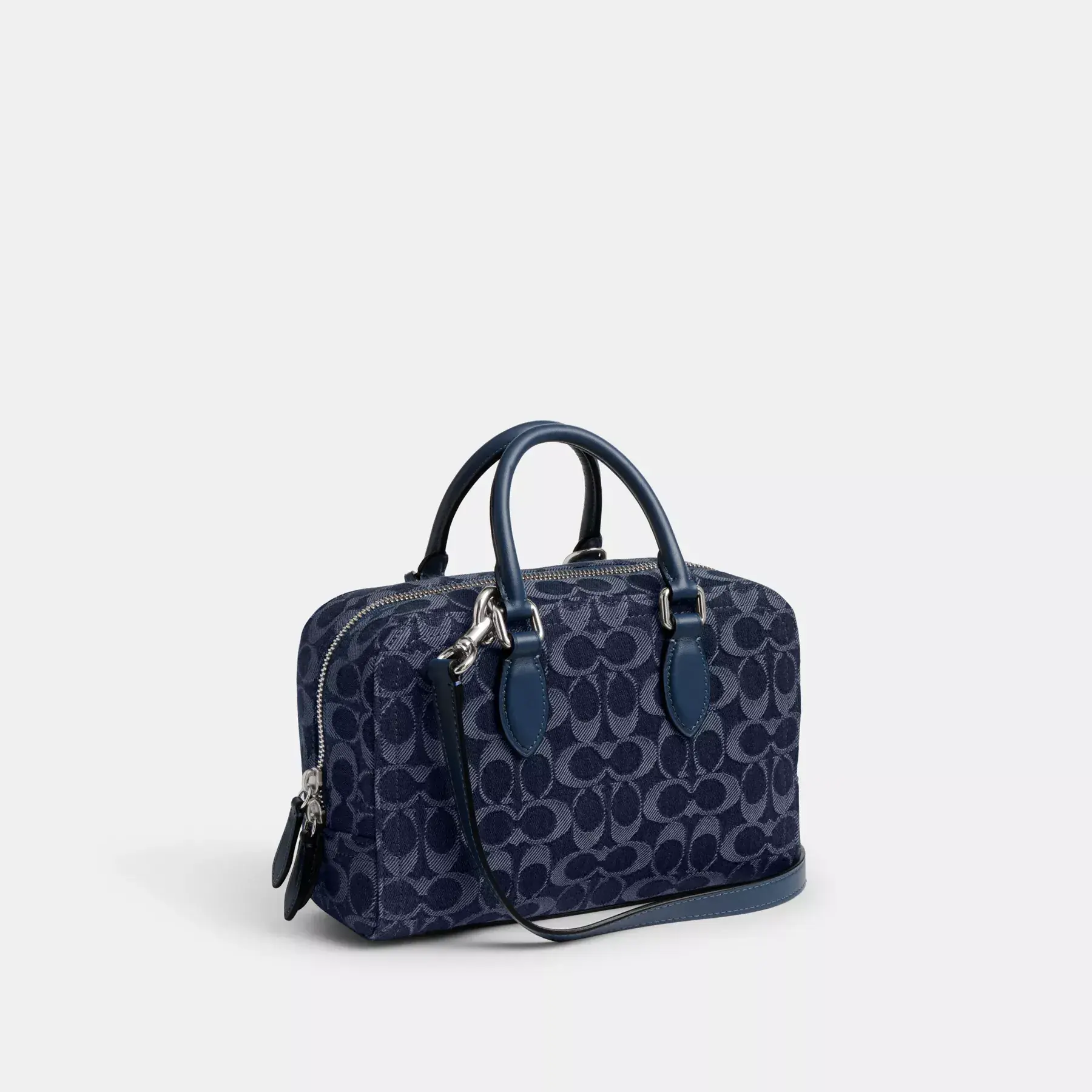 Bowery Satchel 24 In Signature Denim Deep Blue Multi