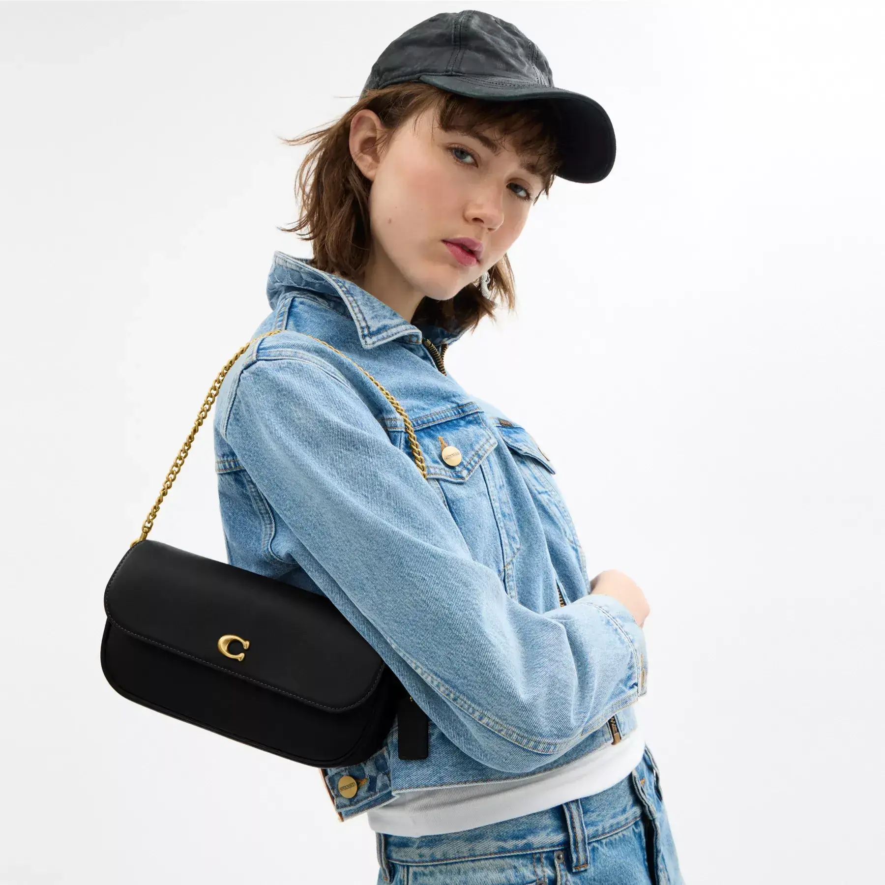 Brook Flap Chain Bag Black Brook Flap Chain Bag Black