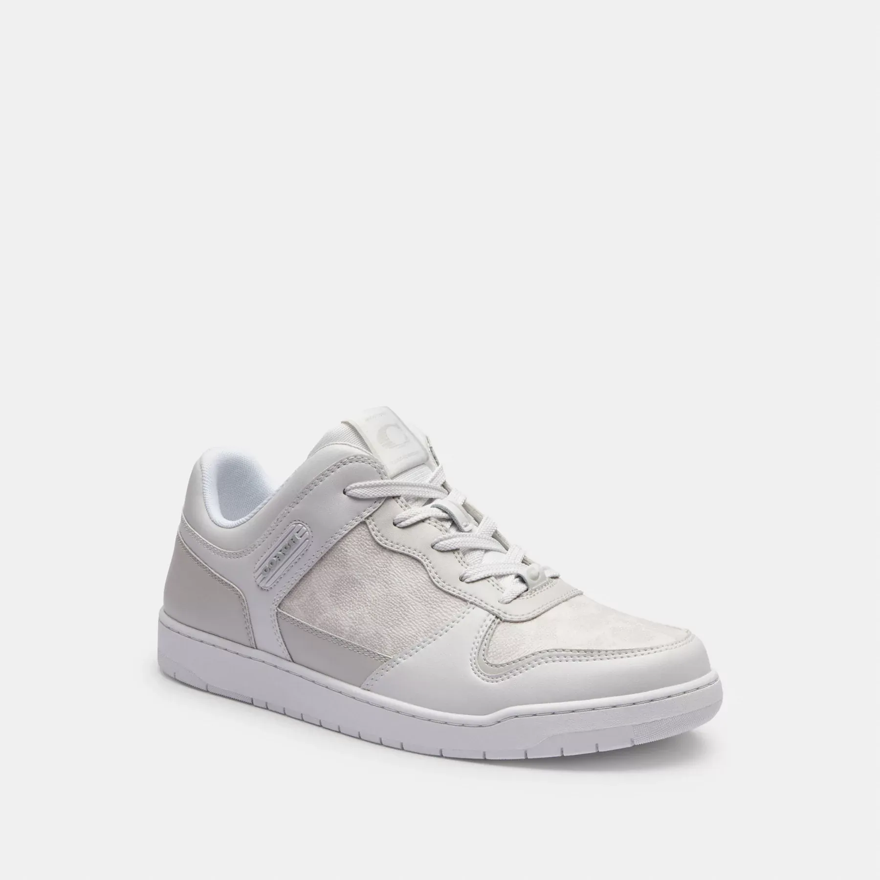 C201 Sneaker In Signature Canvas Optic White