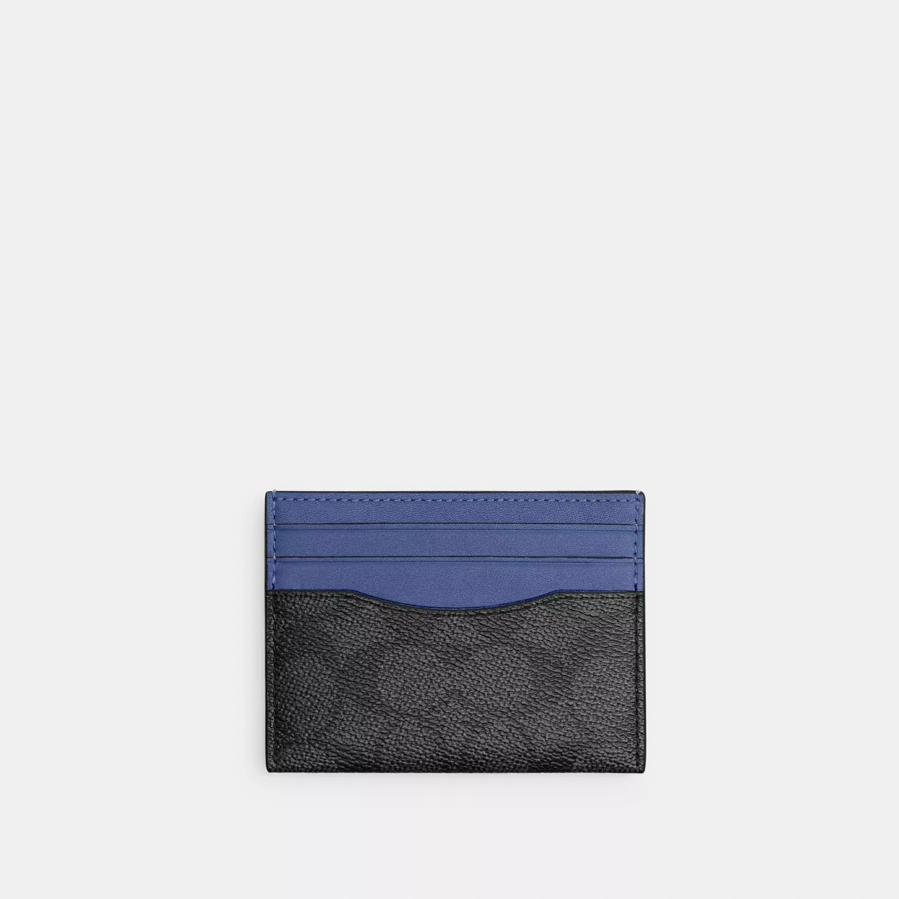 Card Case In Signature Canvas Charcoal/Blueberry