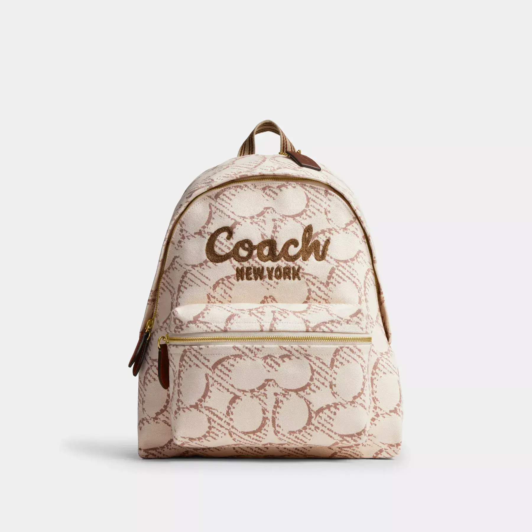 Cargo Backpack With Signature Canvas Natural Multi