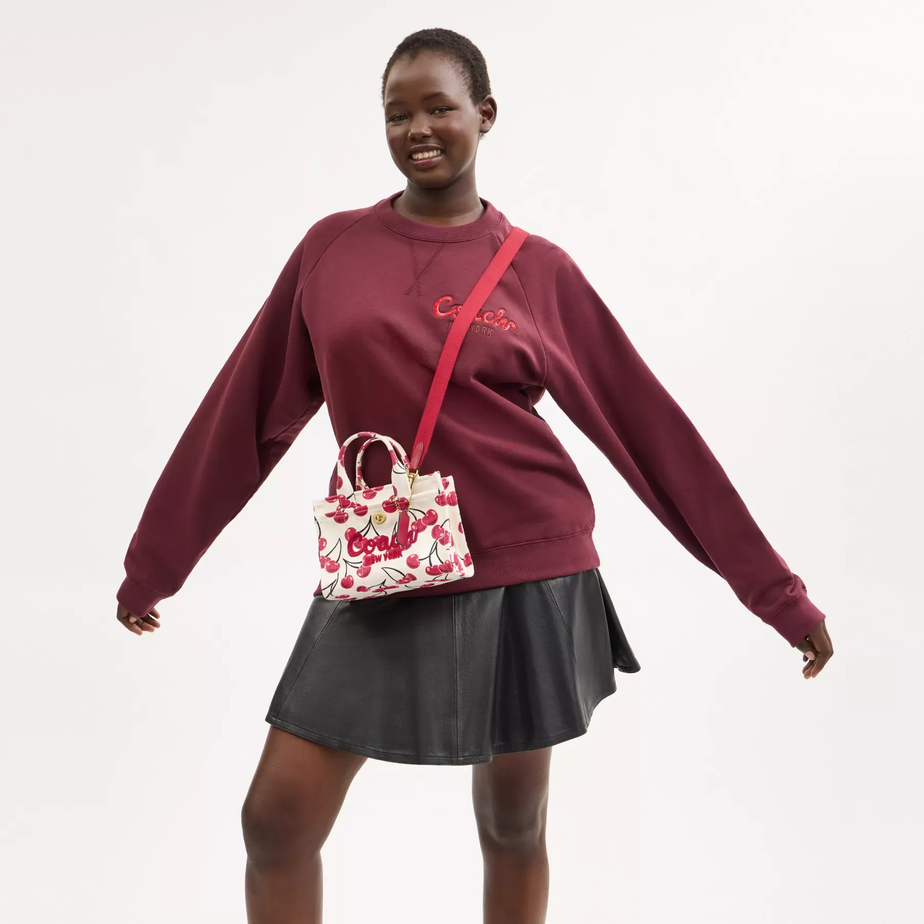 Cargo Tote Bag 20 With Cherry Print Chalk Multi Cargo Tote Bag 20 With Cherry Print Chalk Multi