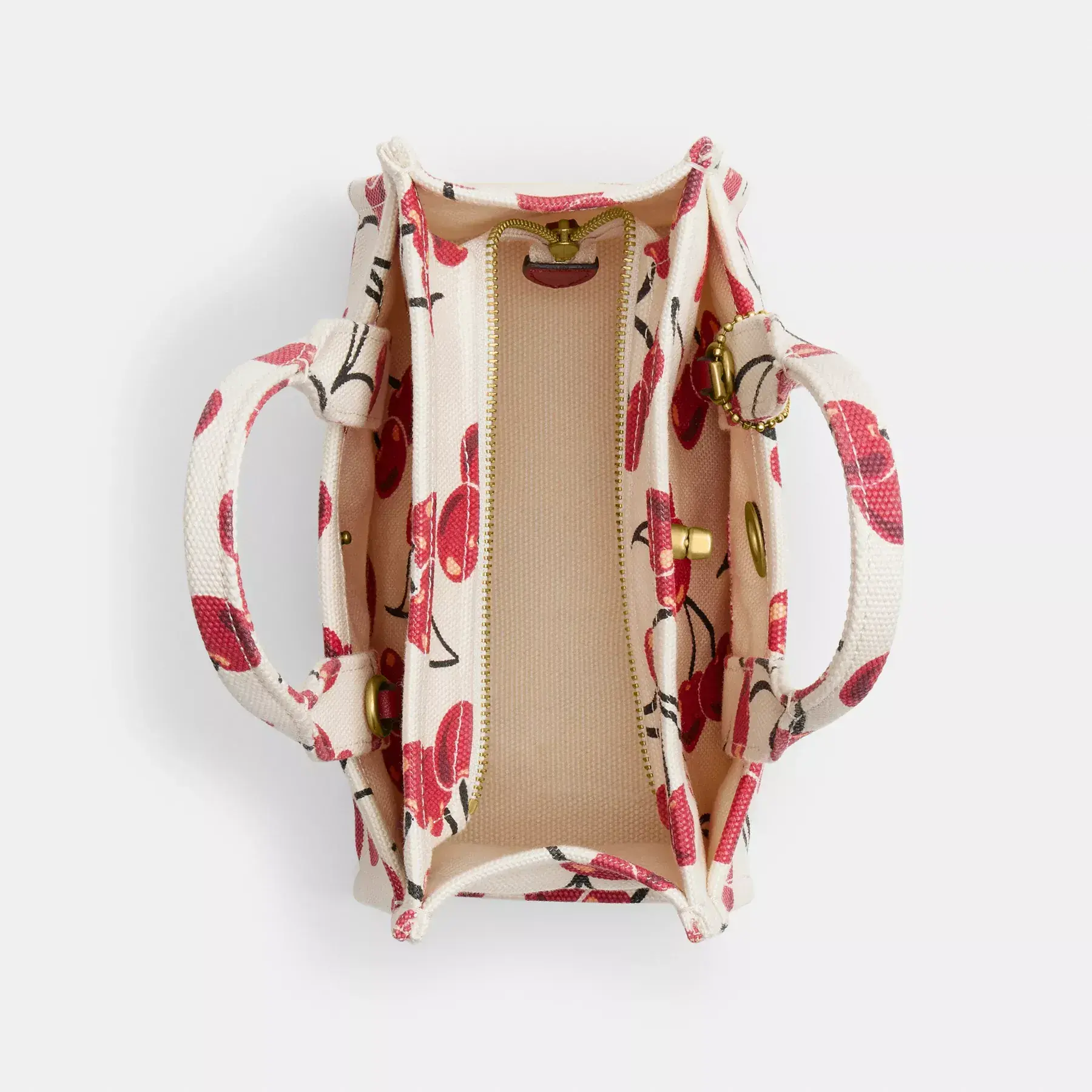 Cargo Tote Bag 20 With Cherry Print Chalk Multi Cargo Tote Bag 20 With Cherry Print Chalk Multi