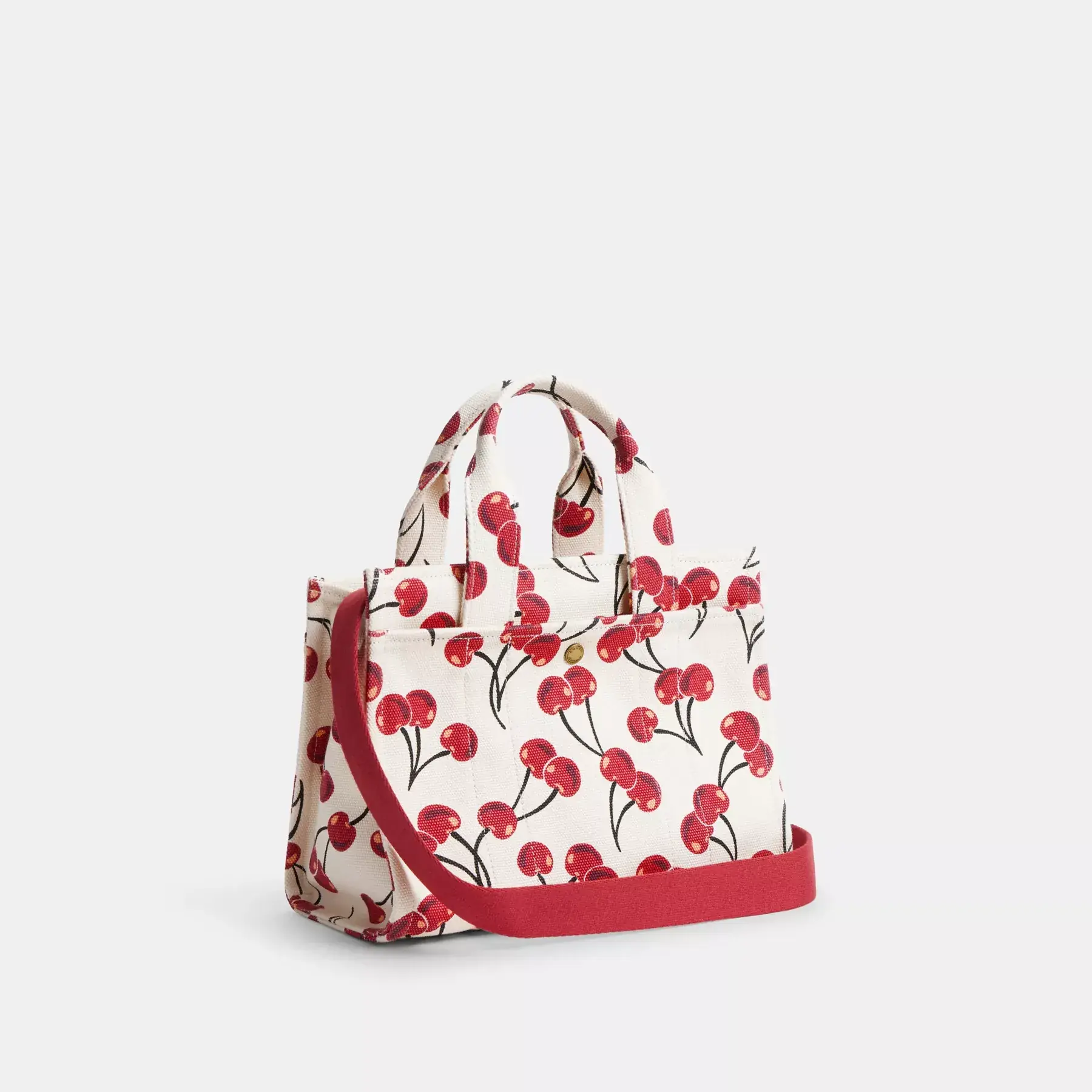 Cargo Tote Bag 26 With Cherry Print Chalk Multi