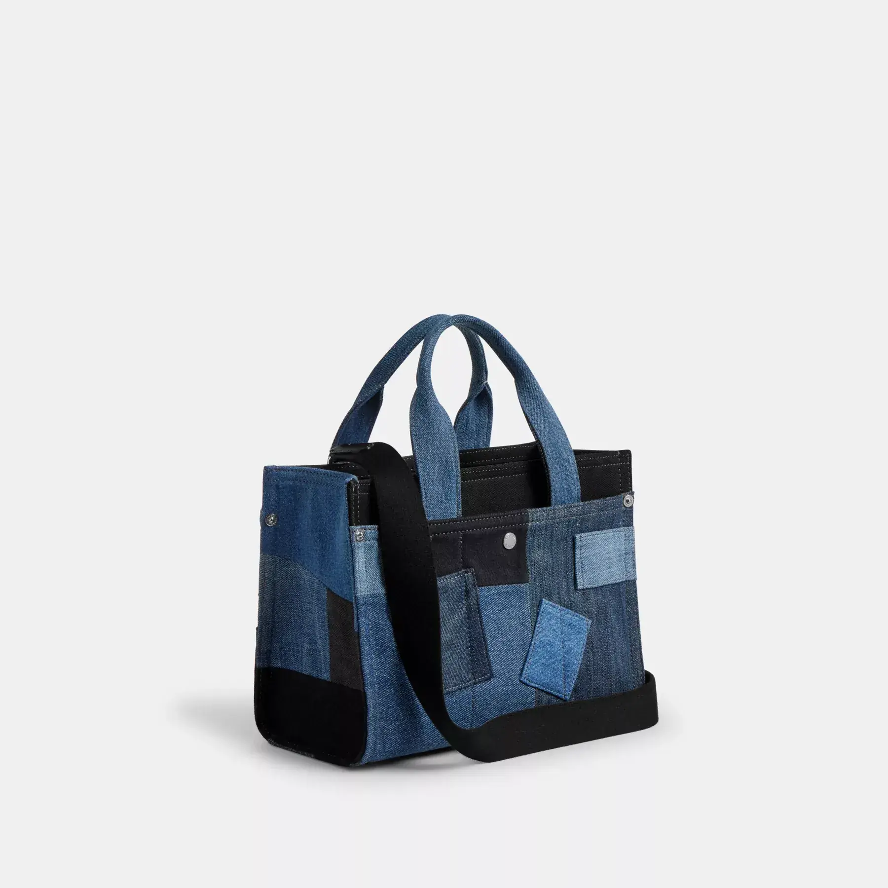 Cargo Tote Bag 26 With Patchwork Denim Multi
