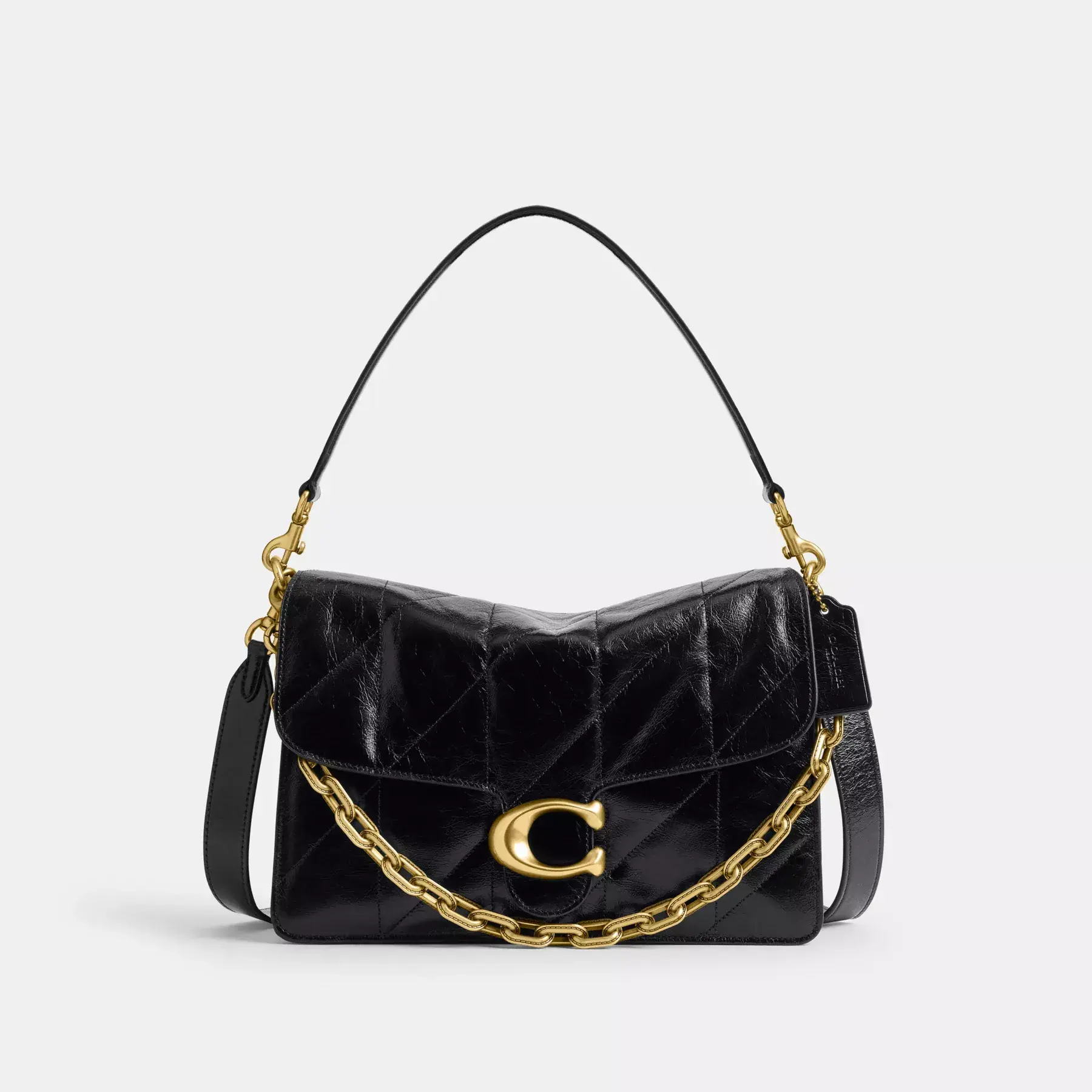 Chain Tabby Shoulder Bag 30 With Quilting Black