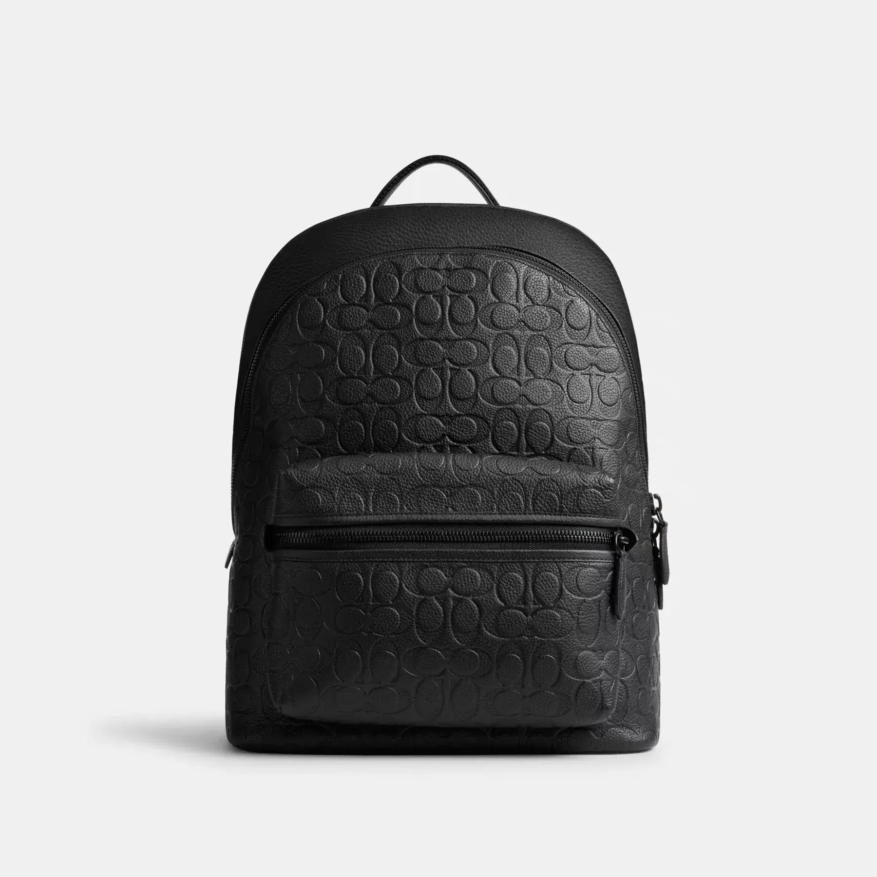 Charter Backpack In Signature Leather Black