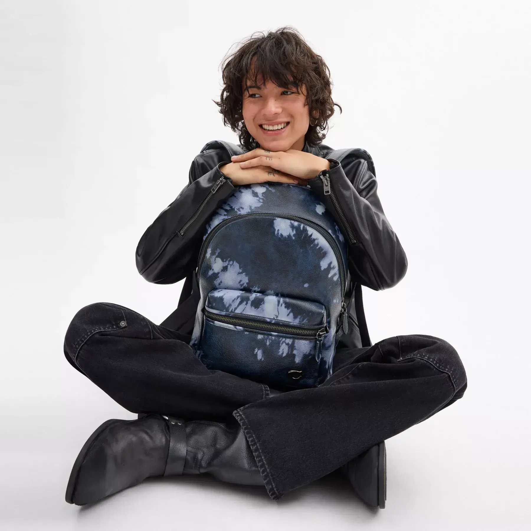 Charter Backpack With Tie-Dye Print Midnight Navy Multi Charter Backpack With Tie-Dye Print Midnight Navy Multi