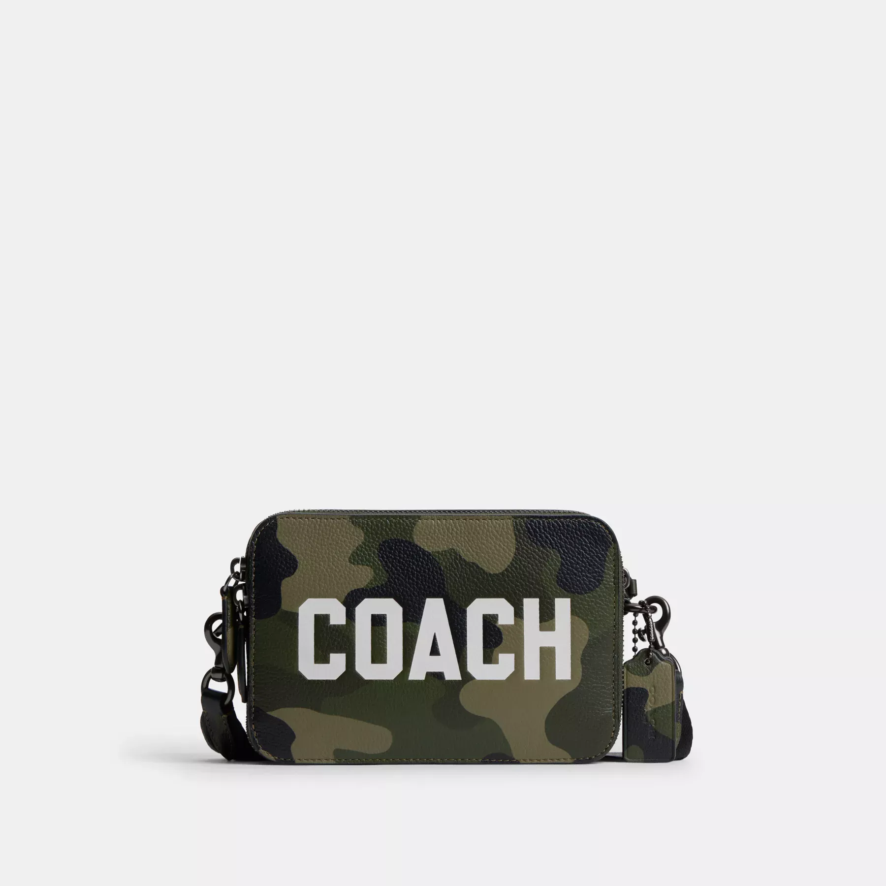 Charter Crossbody 19 With Camo Print And Coach Graphic Camo