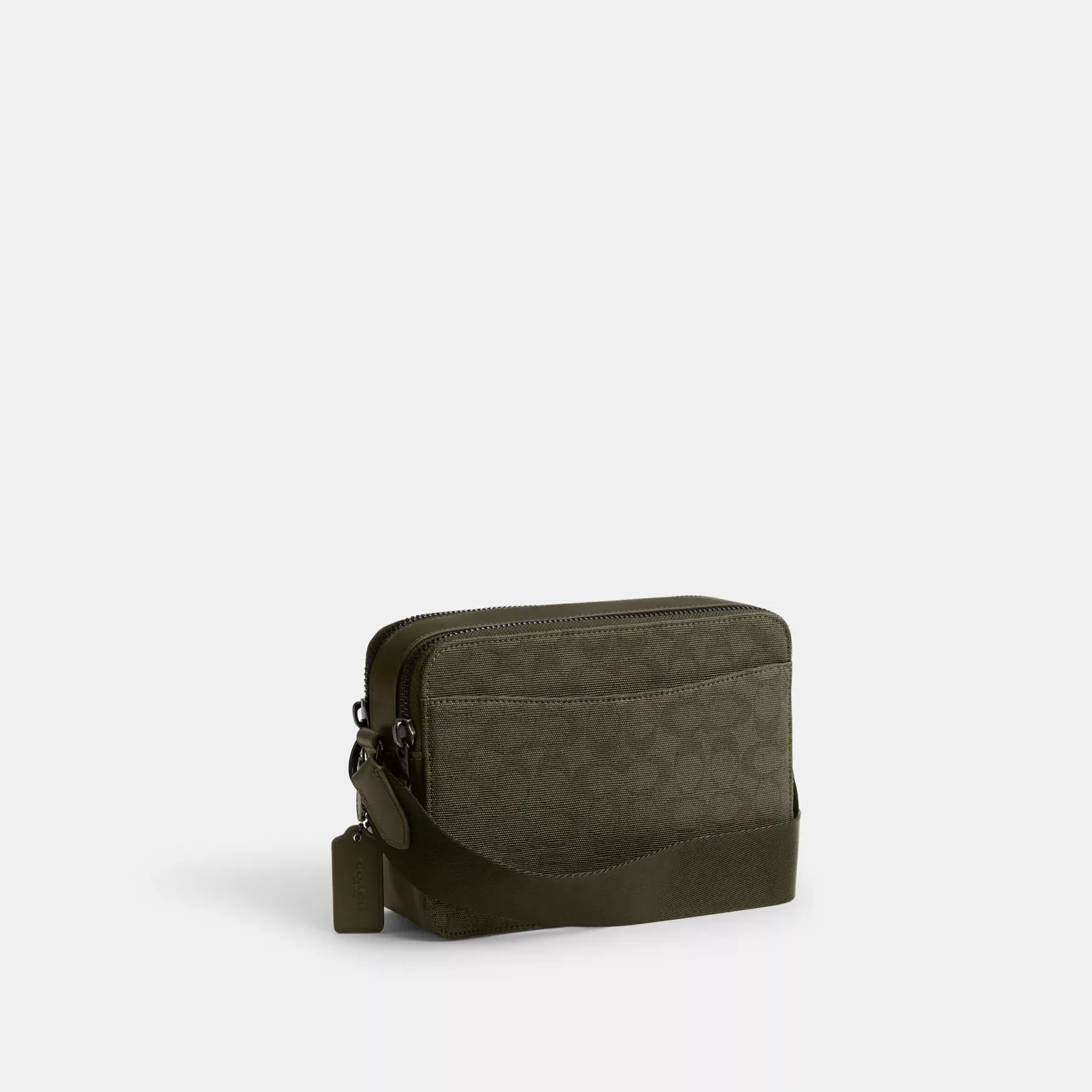 Charter Crossbody Bag 24 In Signature Canvas Jacquard Army Green