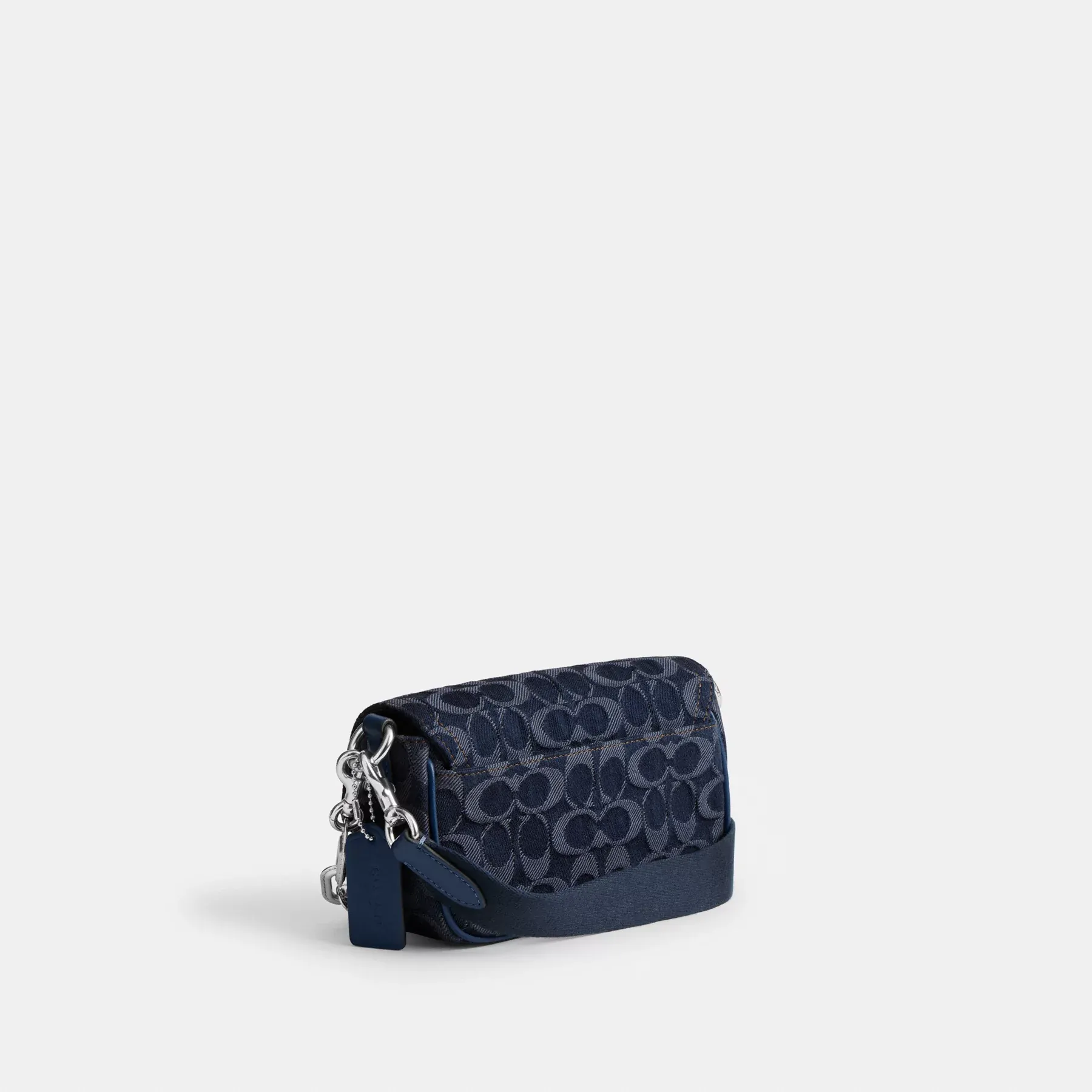 Charter Flap Crossbody Bag 18 In Signature Denim Deep Blue