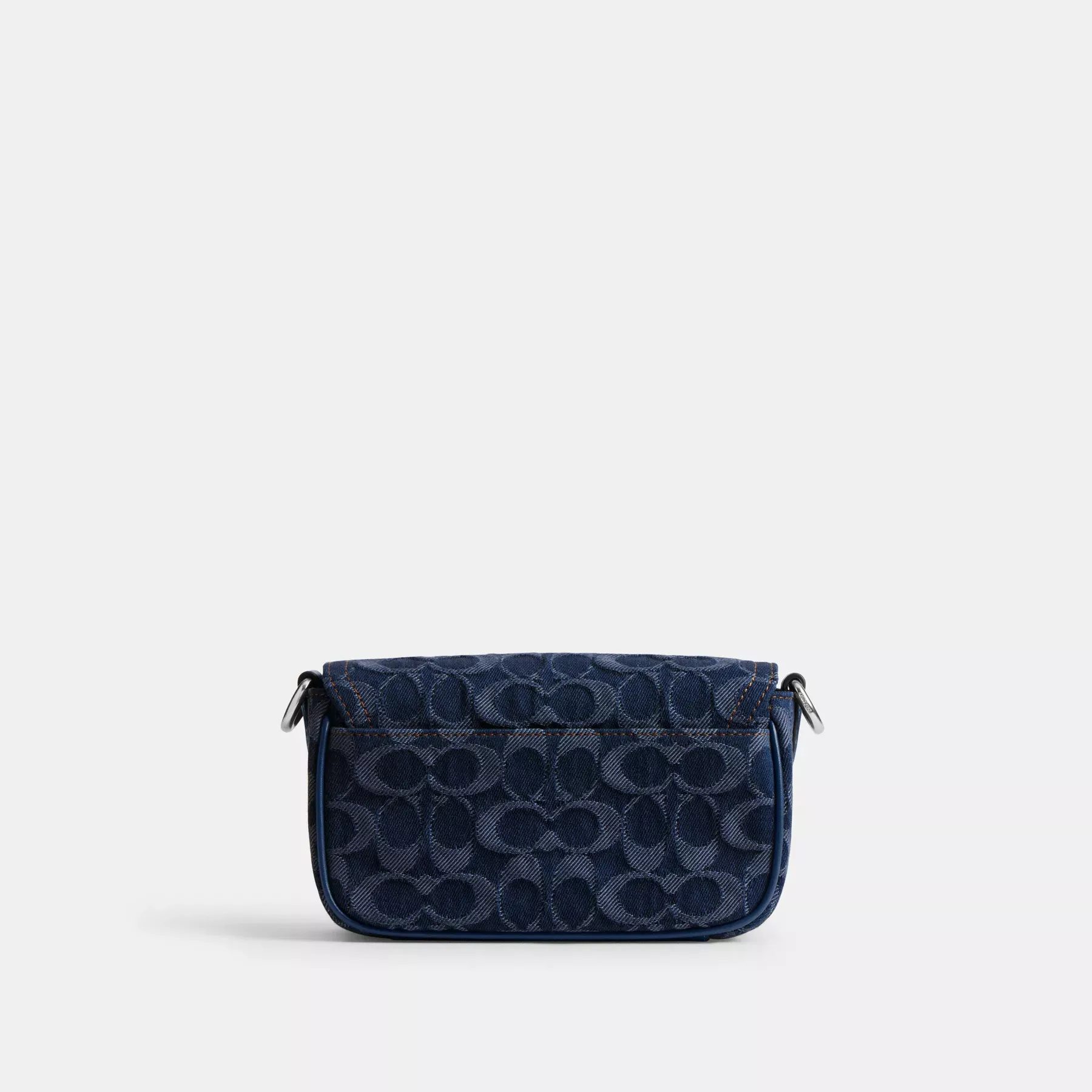 Charter Flap Crossbody Bag 18 In Signature Denim Deep Blue Charter Flap Crossbody Bag 18 In Signature Denim Deep Blue
