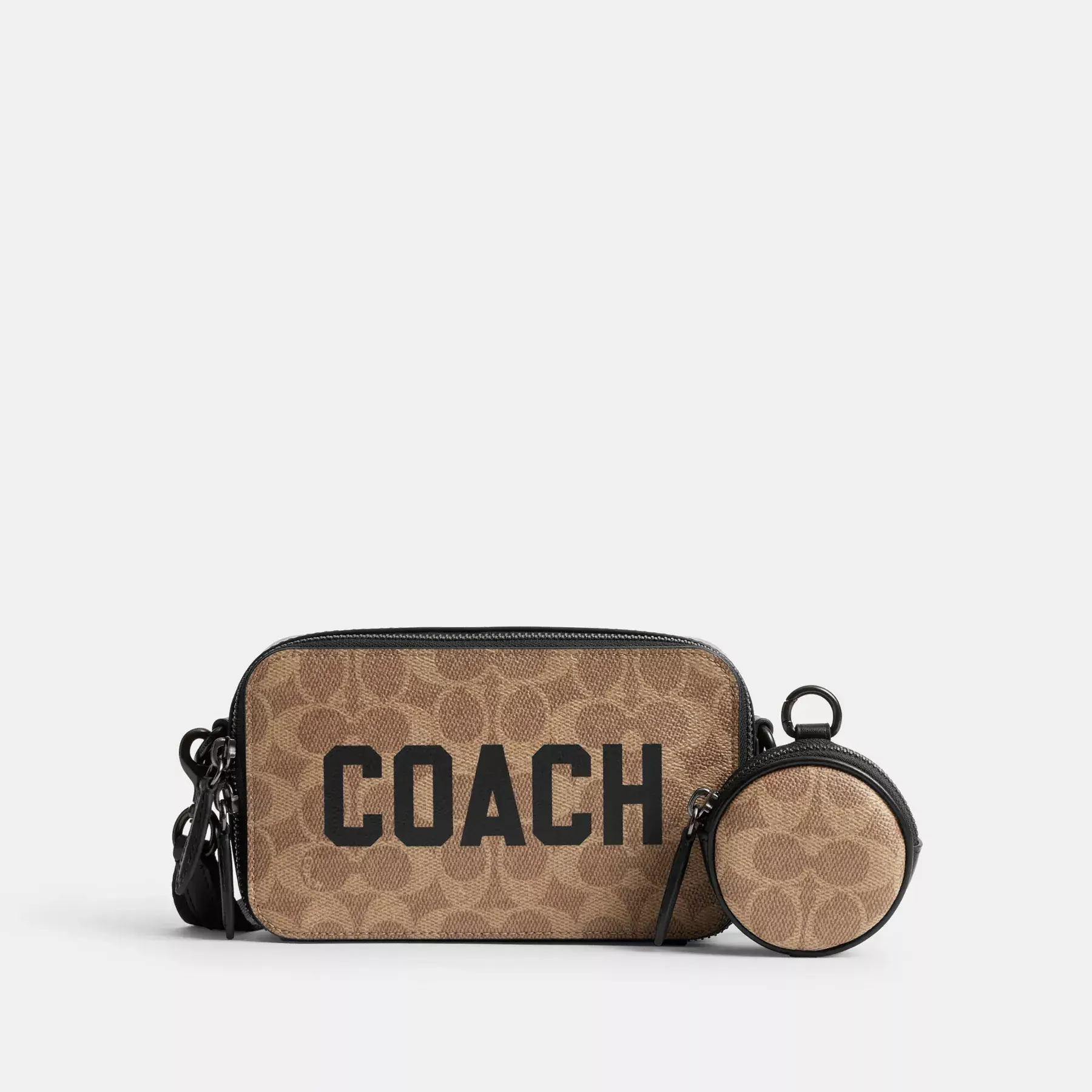 Charter Slim Crossbody In Signature Canvas With Coach Graphic Tan Multi