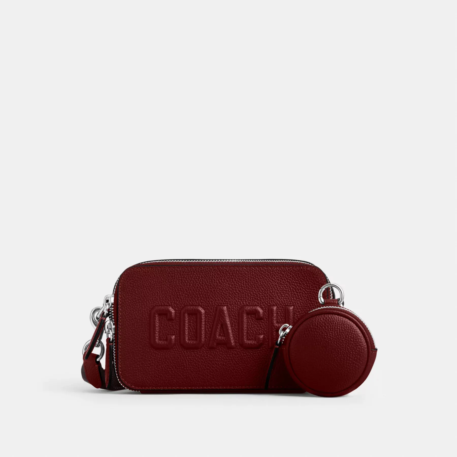 Charter Slim Crossbody With Coach Graphic Dark Ruby