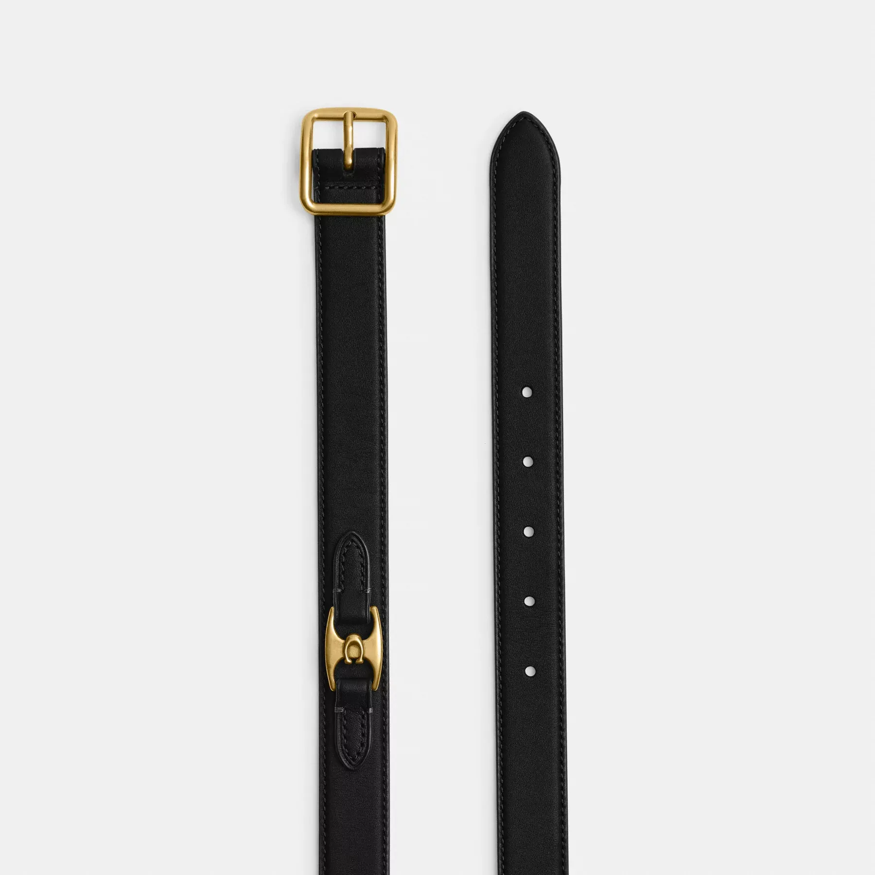 Classic Buckle Belt With Hip Detail, 25mm Black
