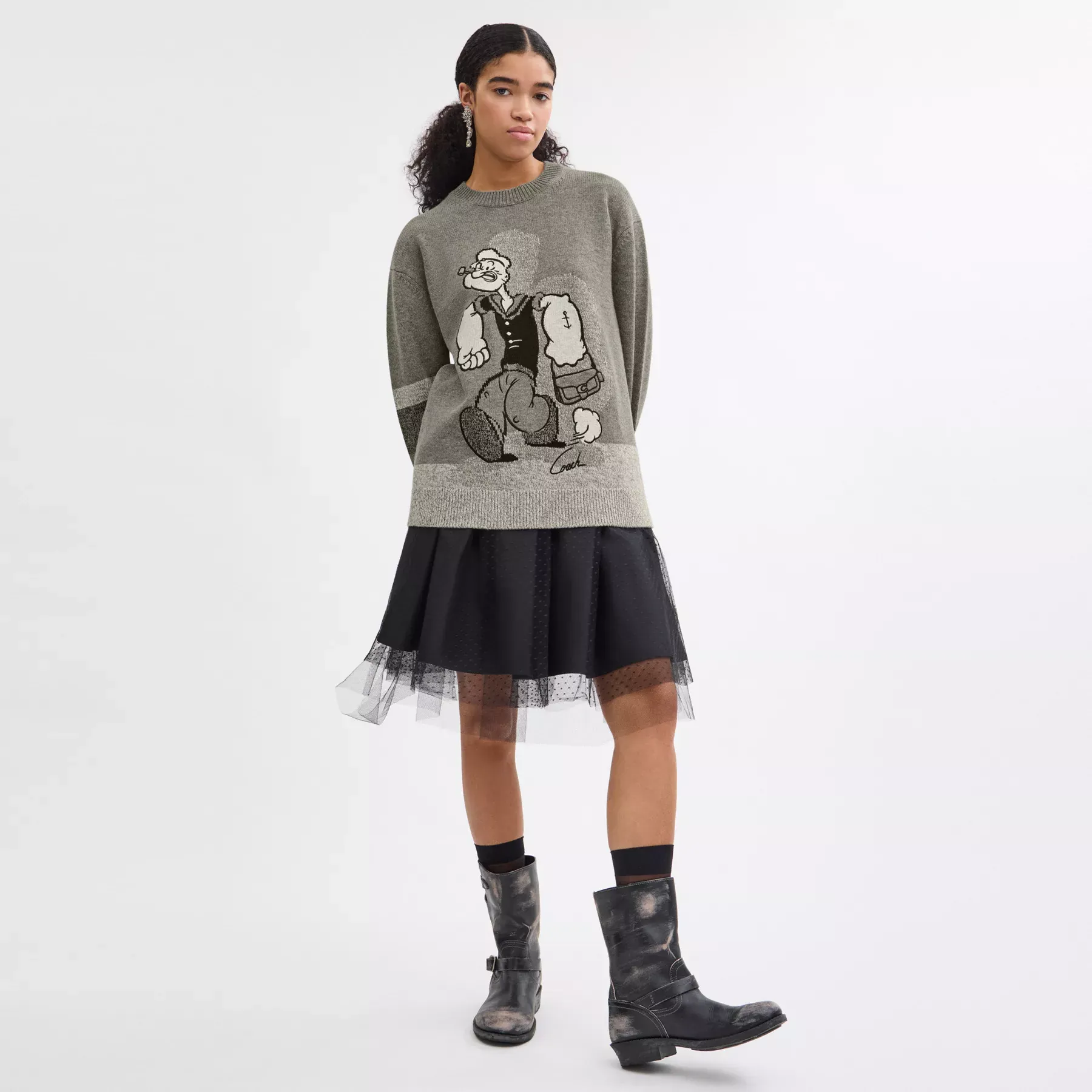 Coach X Popeye Sweater Grey Multi