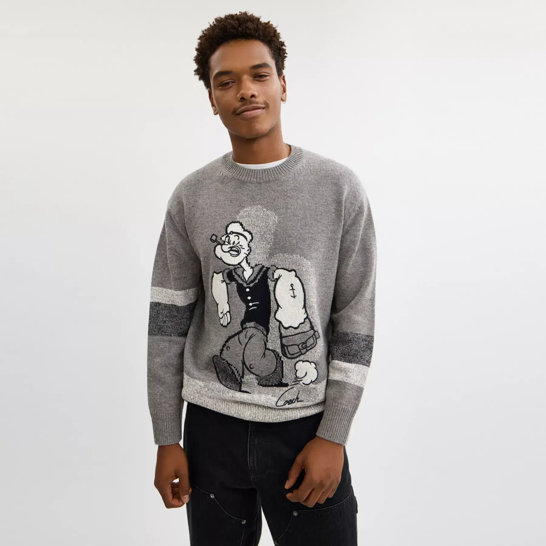 Coach X Popeye Sweater Grey Multi Coach X Popeye Sweater Grey Multi