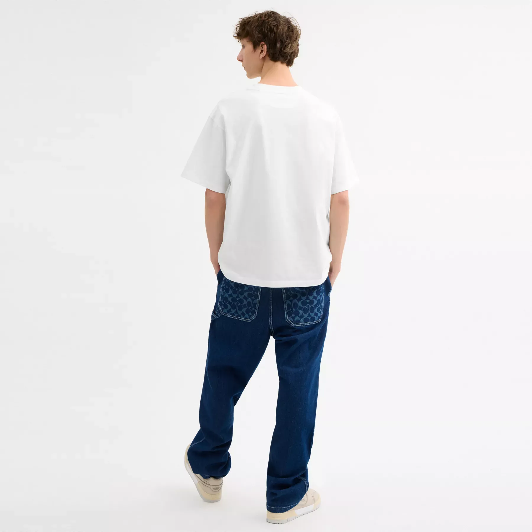 Collage Relaxed T-Shirt In Organic Cotton White Collage Relaxed T-Shirt In Organic Cotton White