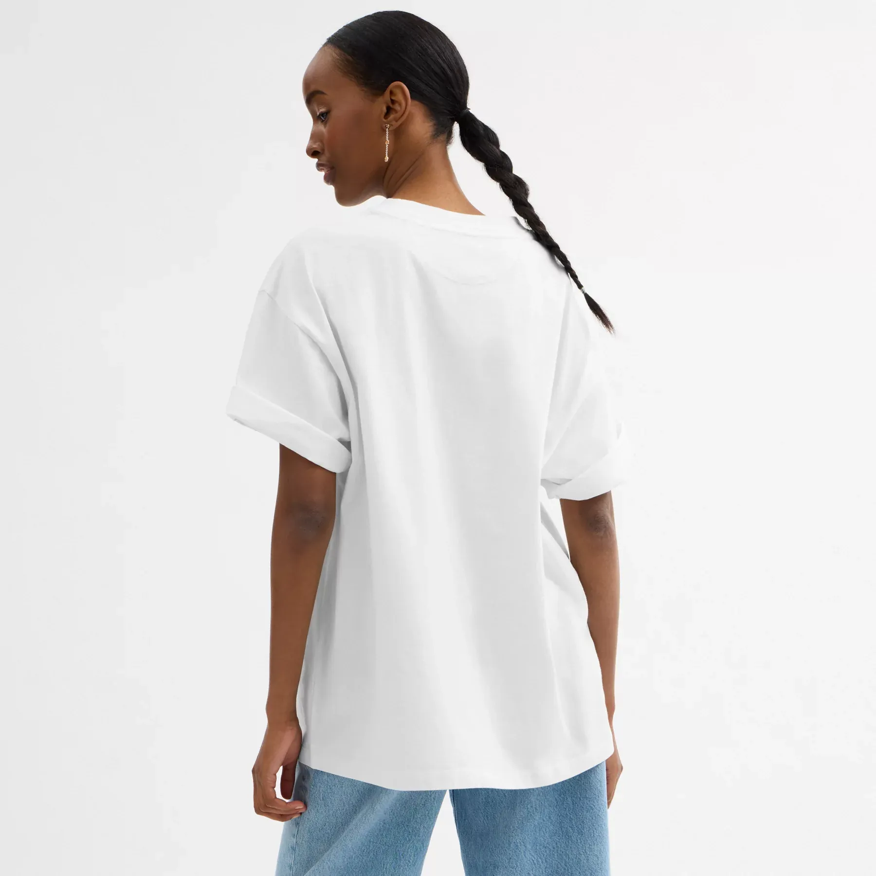 Collage Relaxed T-Shirt In Organic Cotton White Collage Relaxed T-Shirt In Organic Cotton White