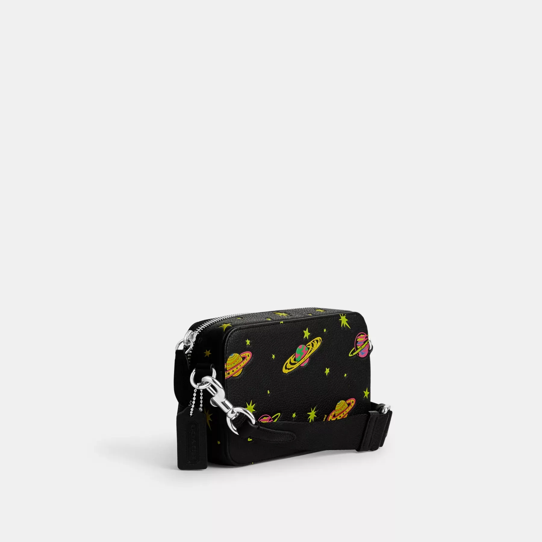 Cosmic Coach Charter Slim Crossbody With Planet Print Black Multi