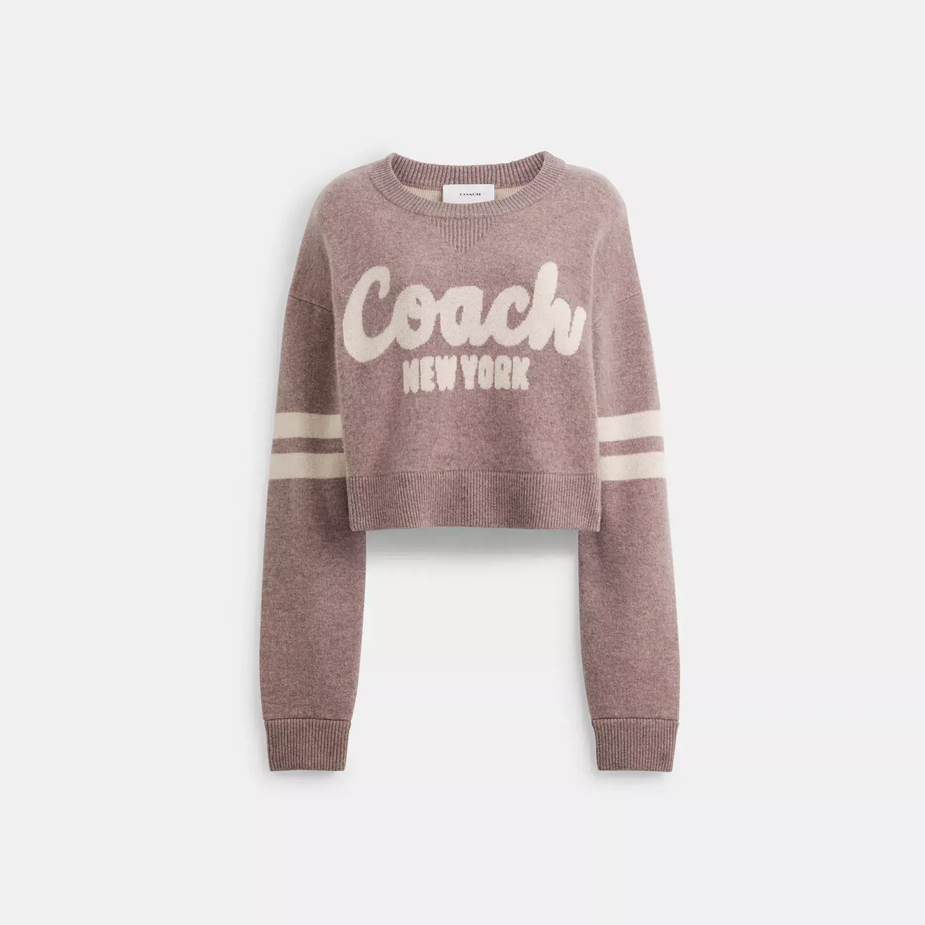 Cropped Coach Sweater Pink