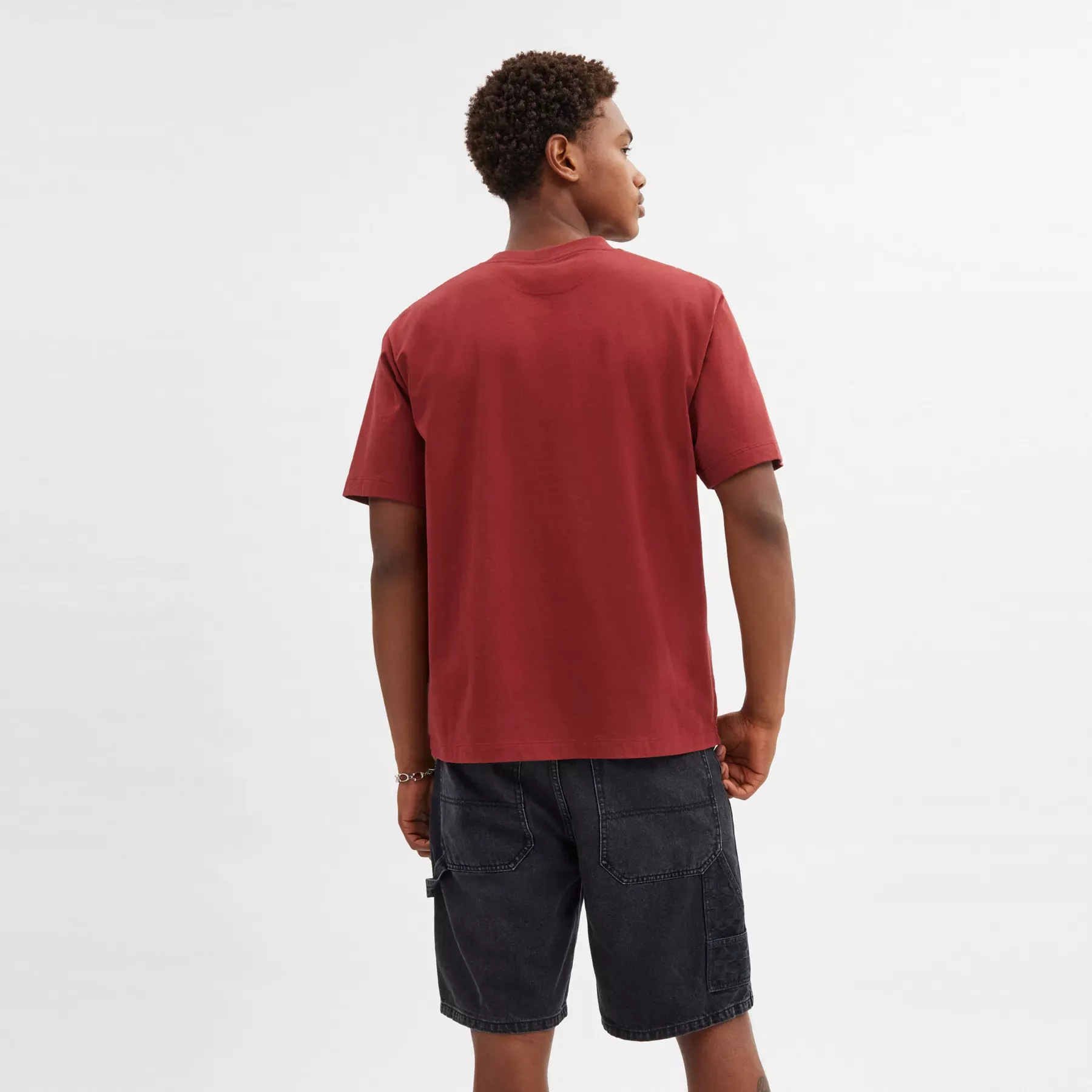 Debossed T-Shirt In Organic Cotton Merlot Debossed T-Shirt In Organic Cotton Merlot