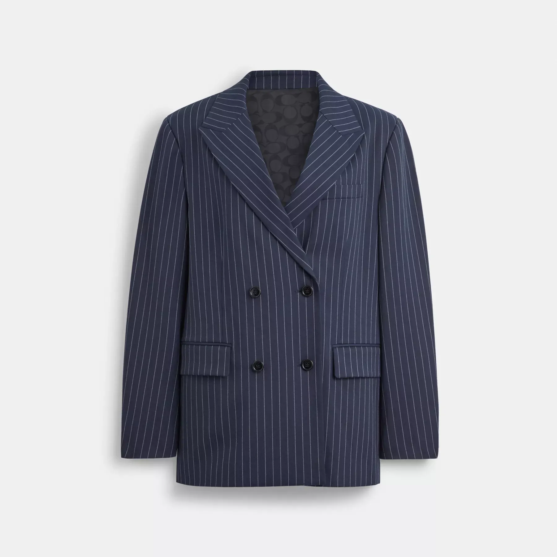 Double Breasted Blazer Navy/White