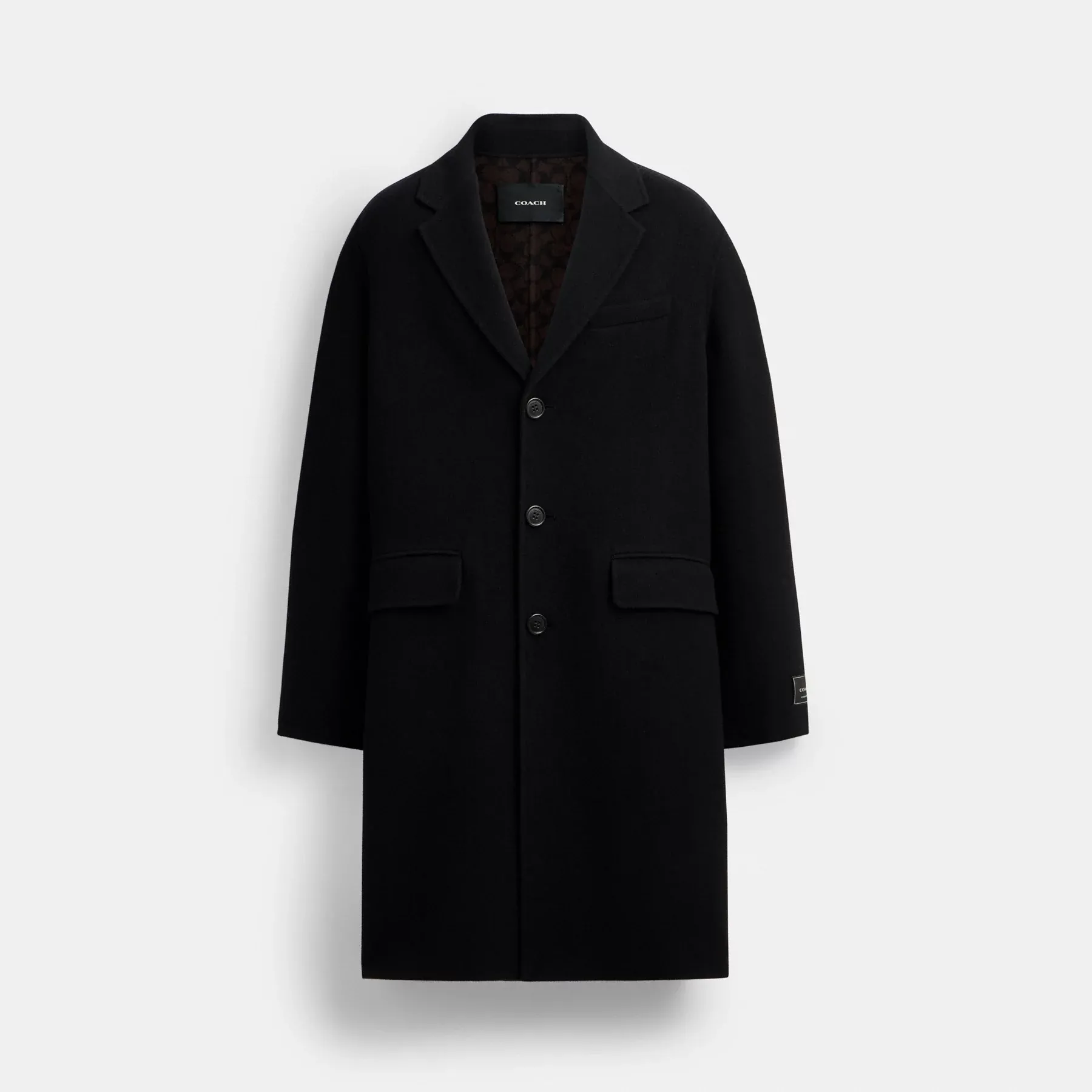 Double Faced Wool Coat Black