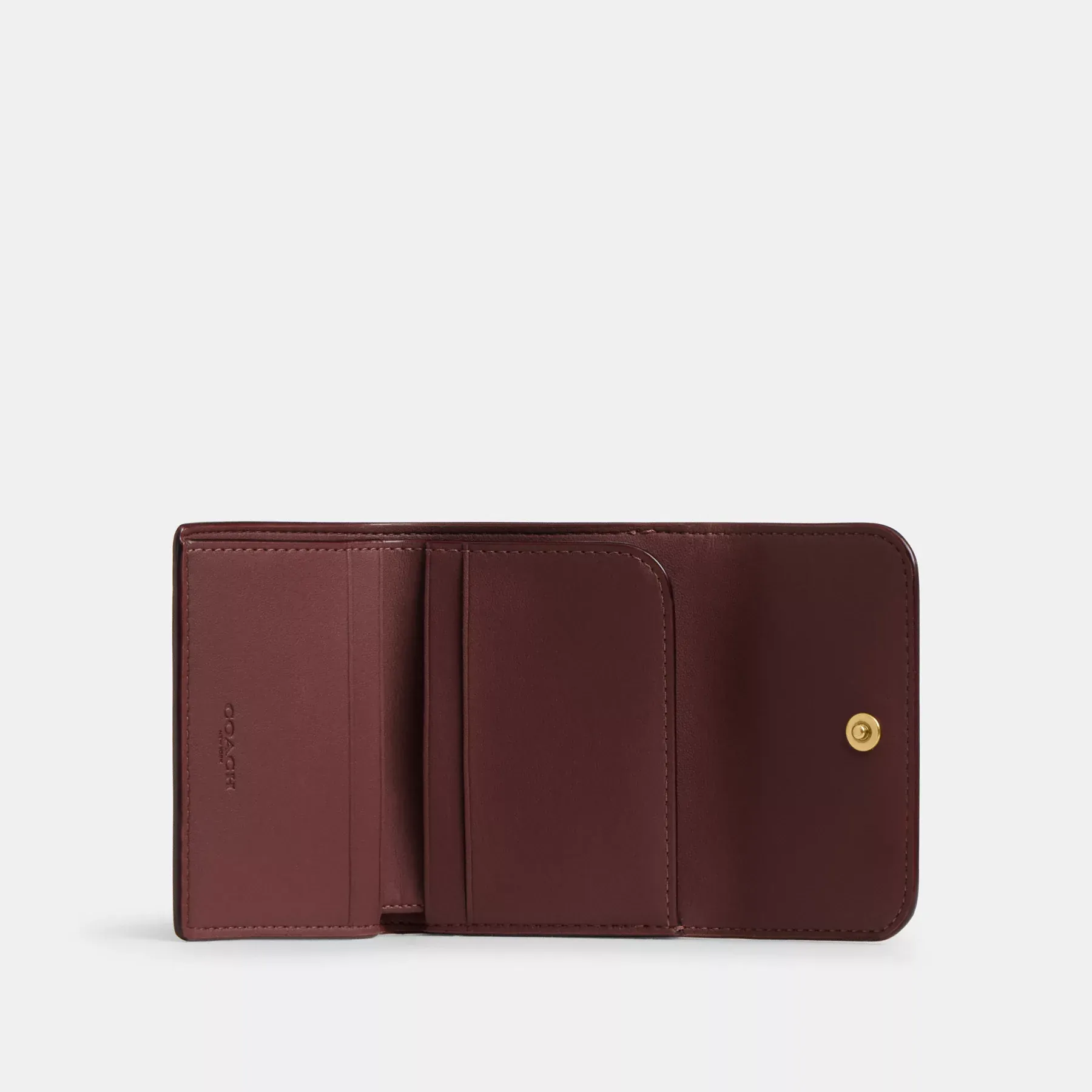 Essential Card Holder Wallet In Signature Canvas Tan Caramel