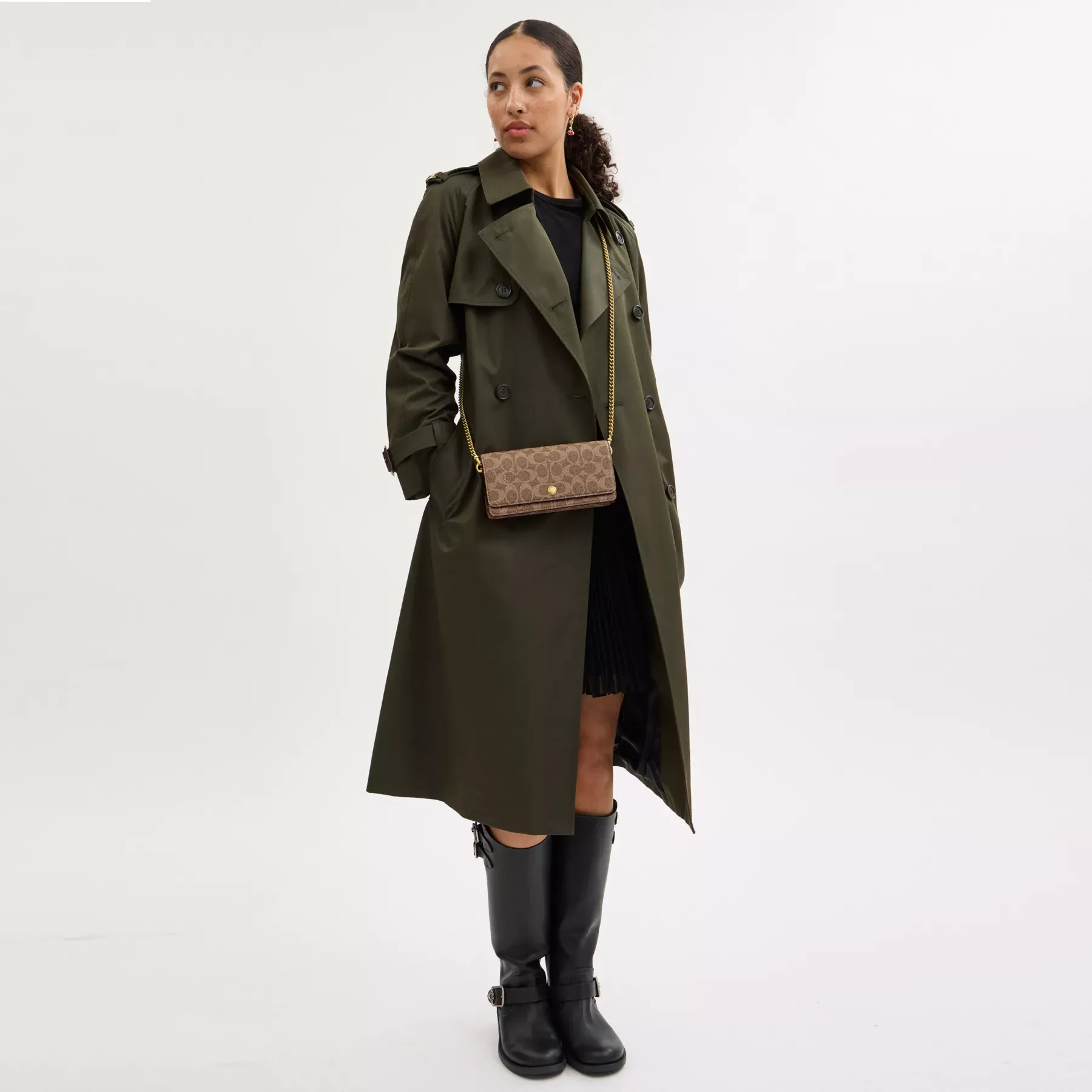 Essential Long Wallet On A Chain In Signature Canvas Tan Caramel Essential Long Wallet On A Chain In Signature Canvas Tan Caramel