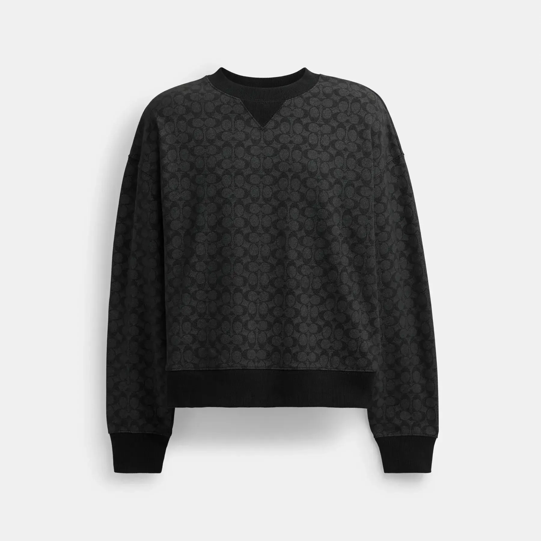 Essential Signature Crewneck Charcoal Signature