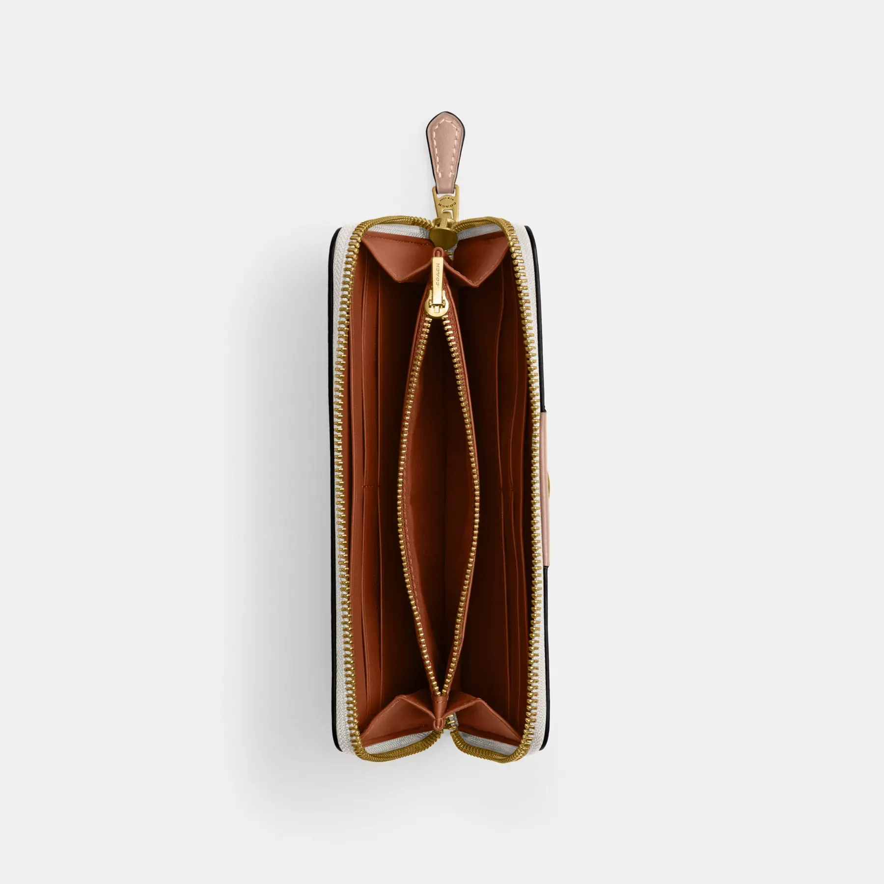 Essential Slim Accordion Zip Wallet With Horse And Carriage Print Chalk Taupe Essential Slim Accordion Zip Wallet With Horse And Carriage Print Chalk Taupe