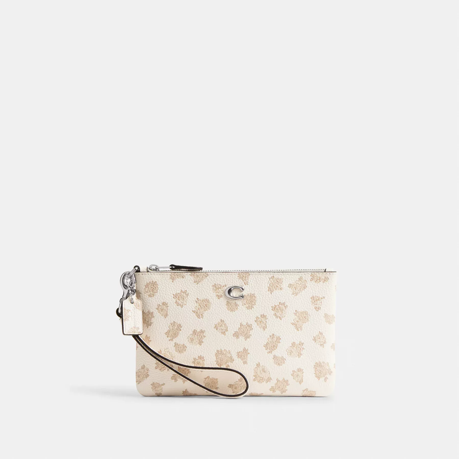 Essential Small Wristlet With Floral Print Chalk Multi