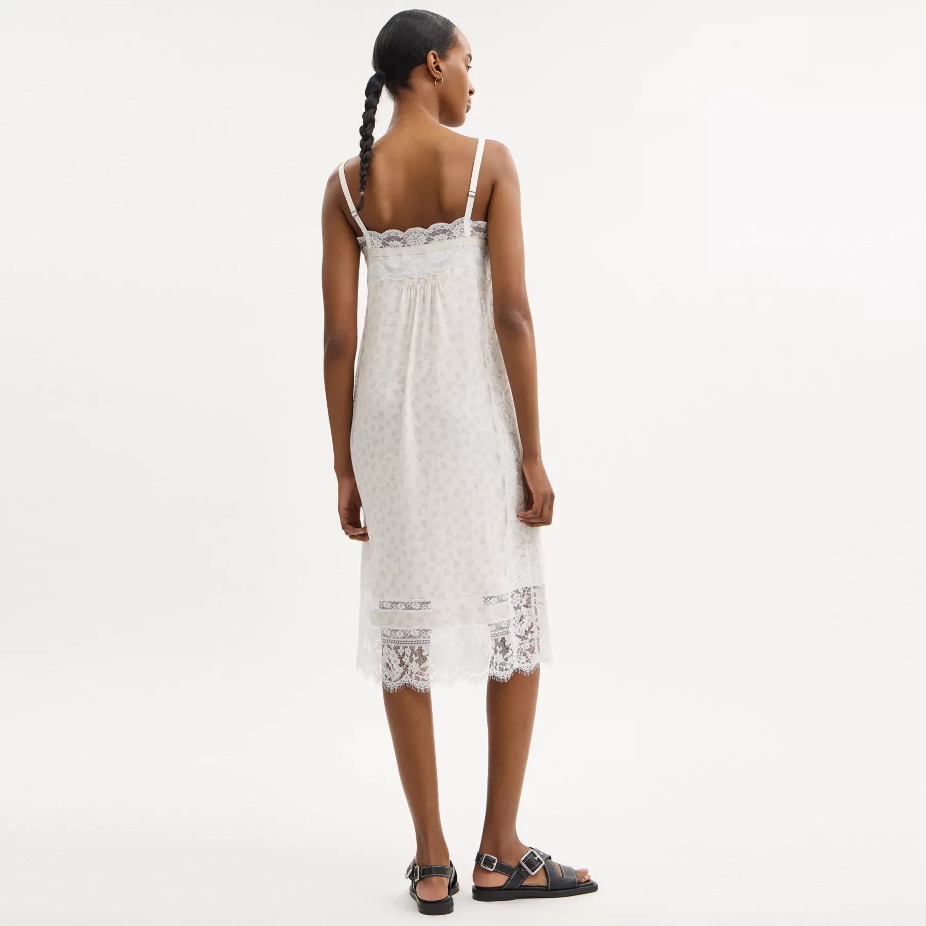 Floral Lace Dress White Multi Floral Lace Dress White Multi