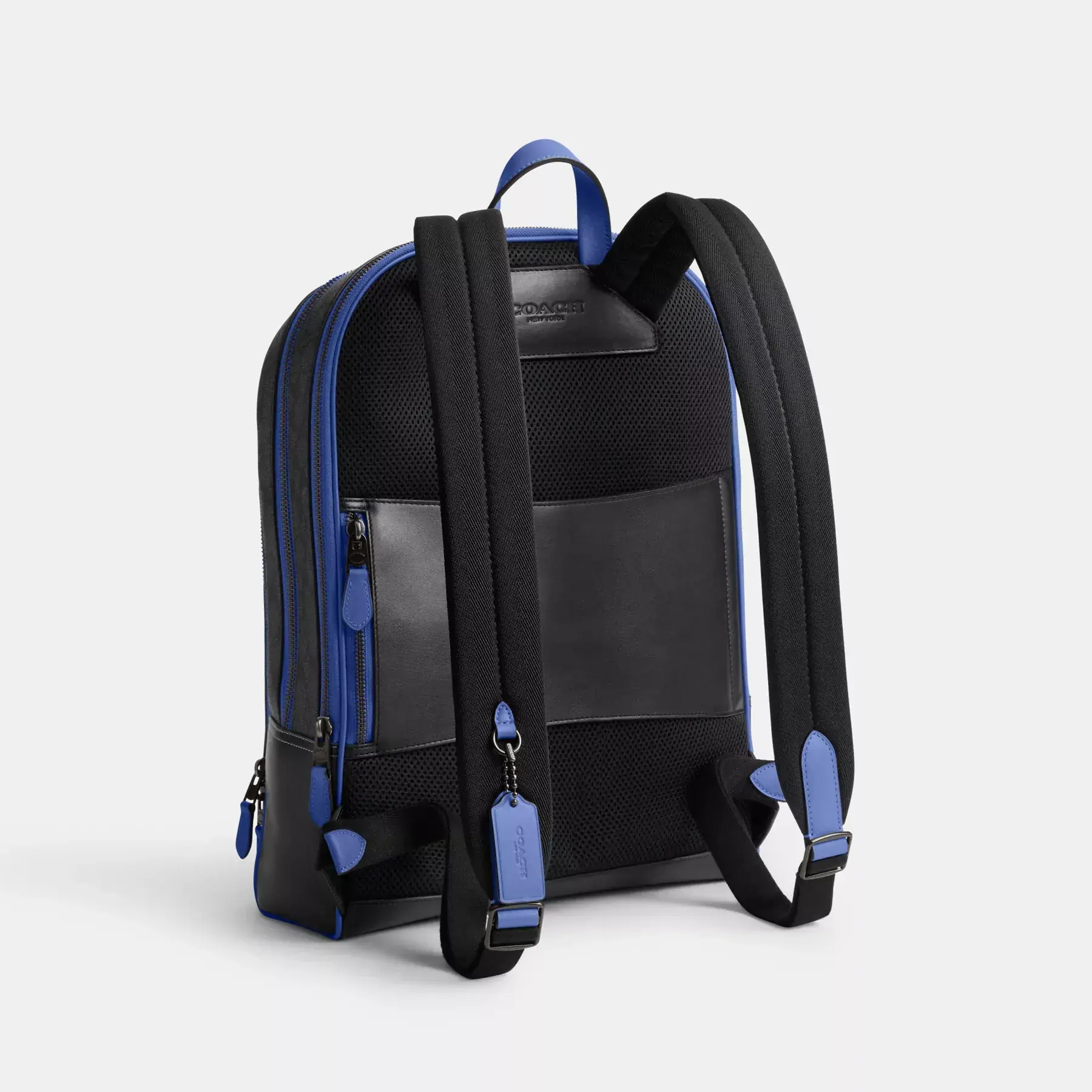 Gotham Backpack In Signature Canvas Charcoal/Blueberry