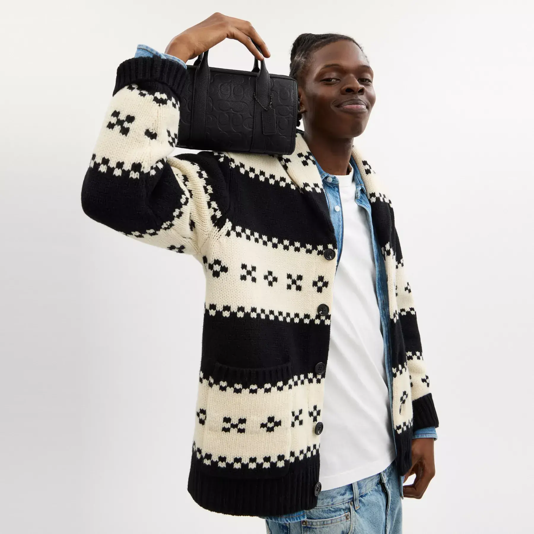 Gotham Duffle 24 In Signature Leather Black Gotham Duffle 24 In Signature Leather Black